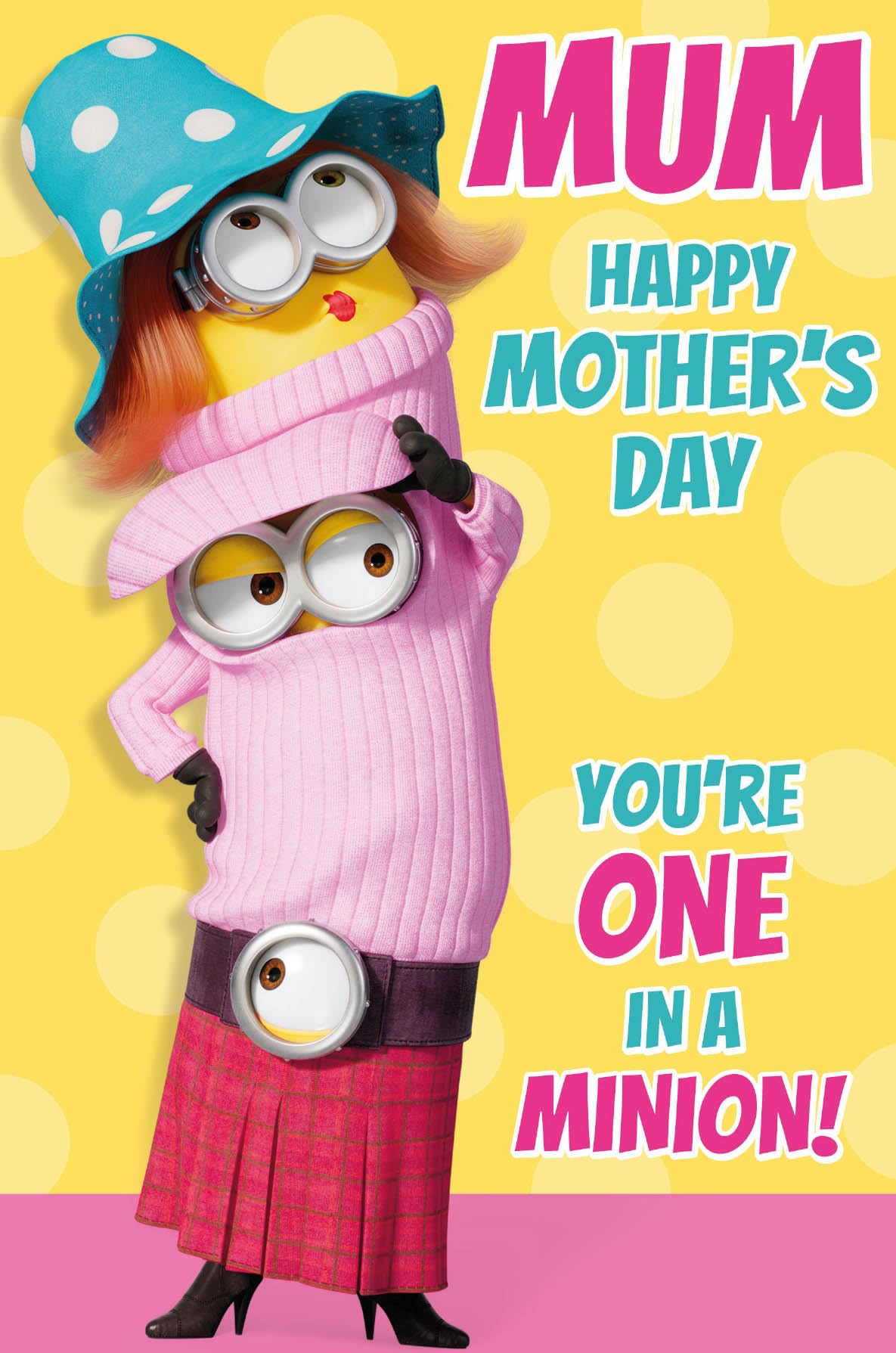 DESPICABLE ME Mother's Day Card Mum You're one in a Minion Mothers Day Card