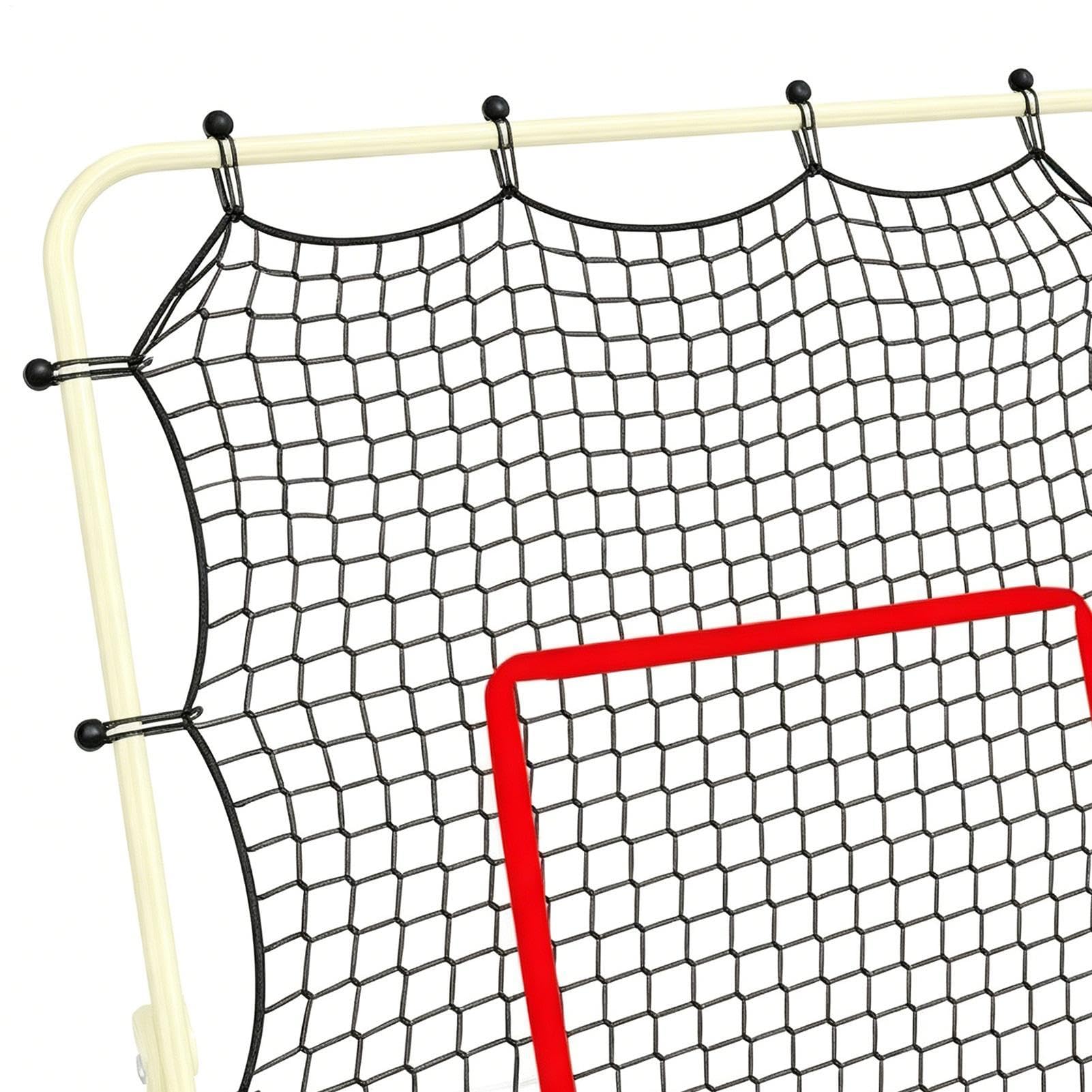 Volleyball-Rebound-Netz - Adjustable Base Pole, Ca. 210 X 120 cm Tragbar Zubehör Kit, Sport-Rückpraller Elastischem Seil, Heavy Duty Resistant Fiber | Training Screen for Players & Men