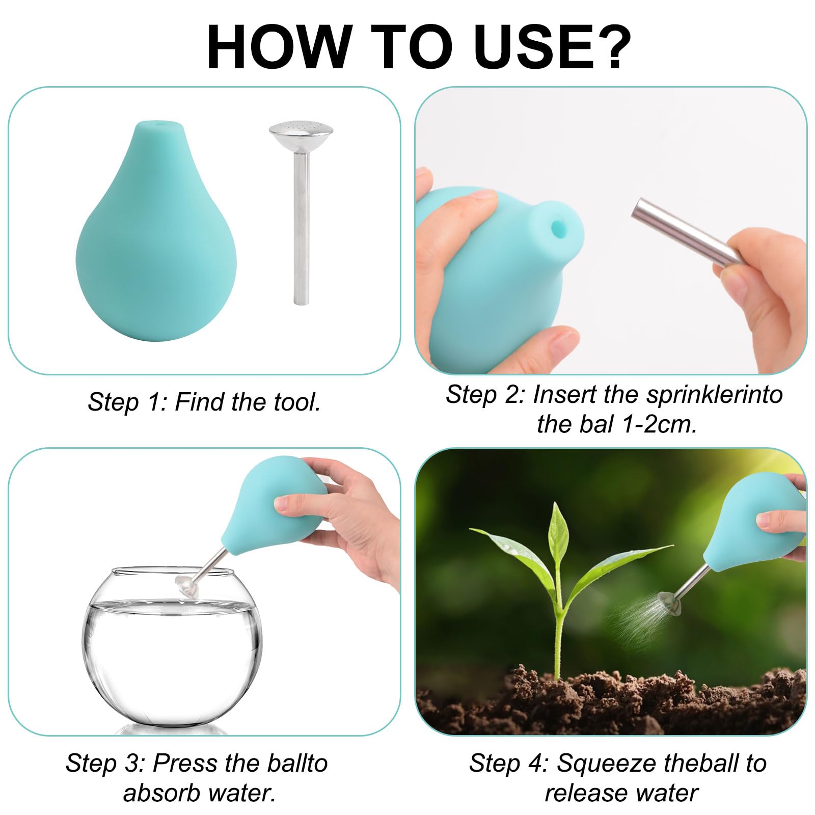 Arroseur à Boule Bleue Silicone Pour Feutrage Humide – 224 Ml – Outil Précis HICOHAND