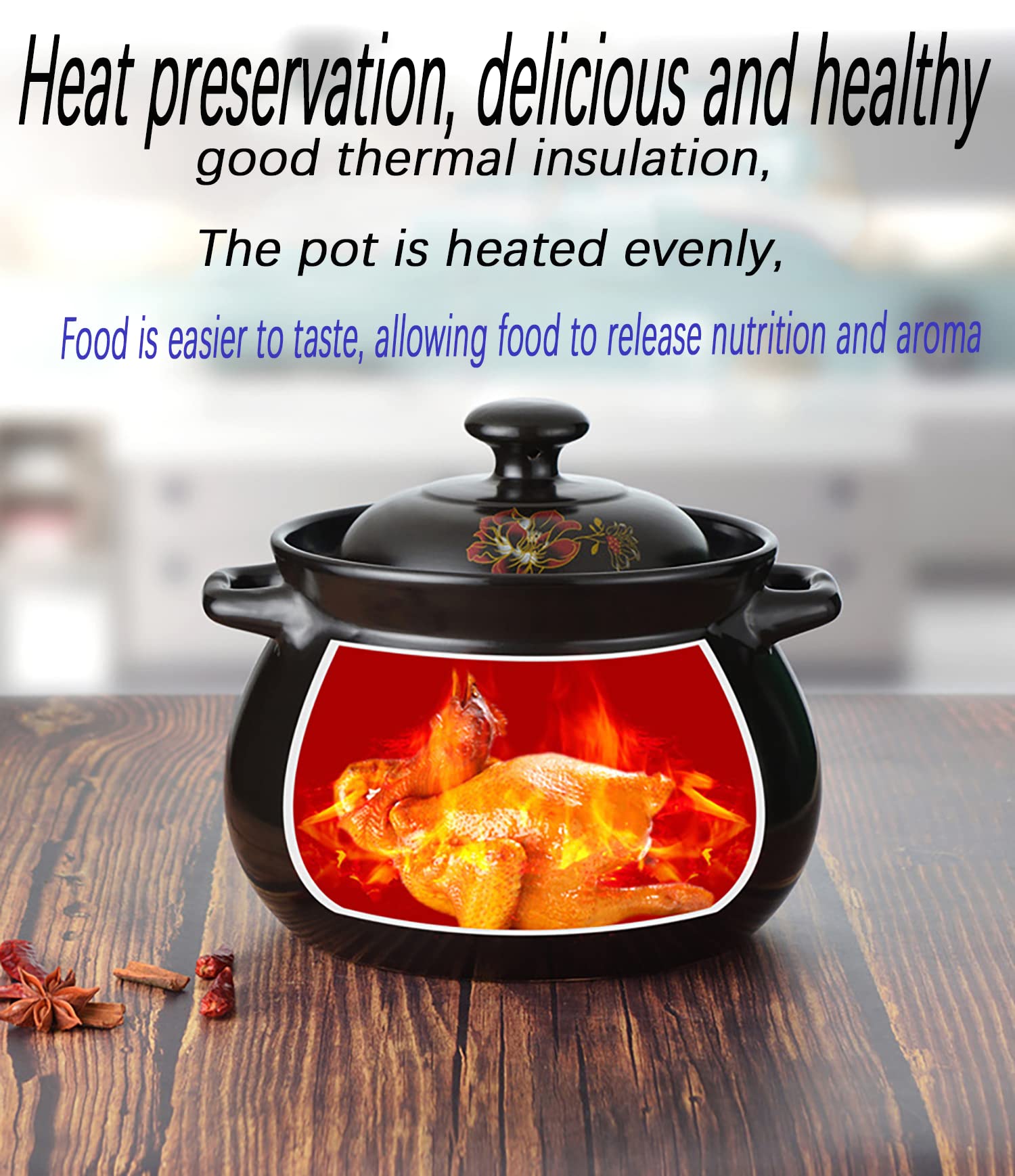 Japoński garnek gliniany, tradycyjny ceramiczny garnek do pieczenia Hot Pot