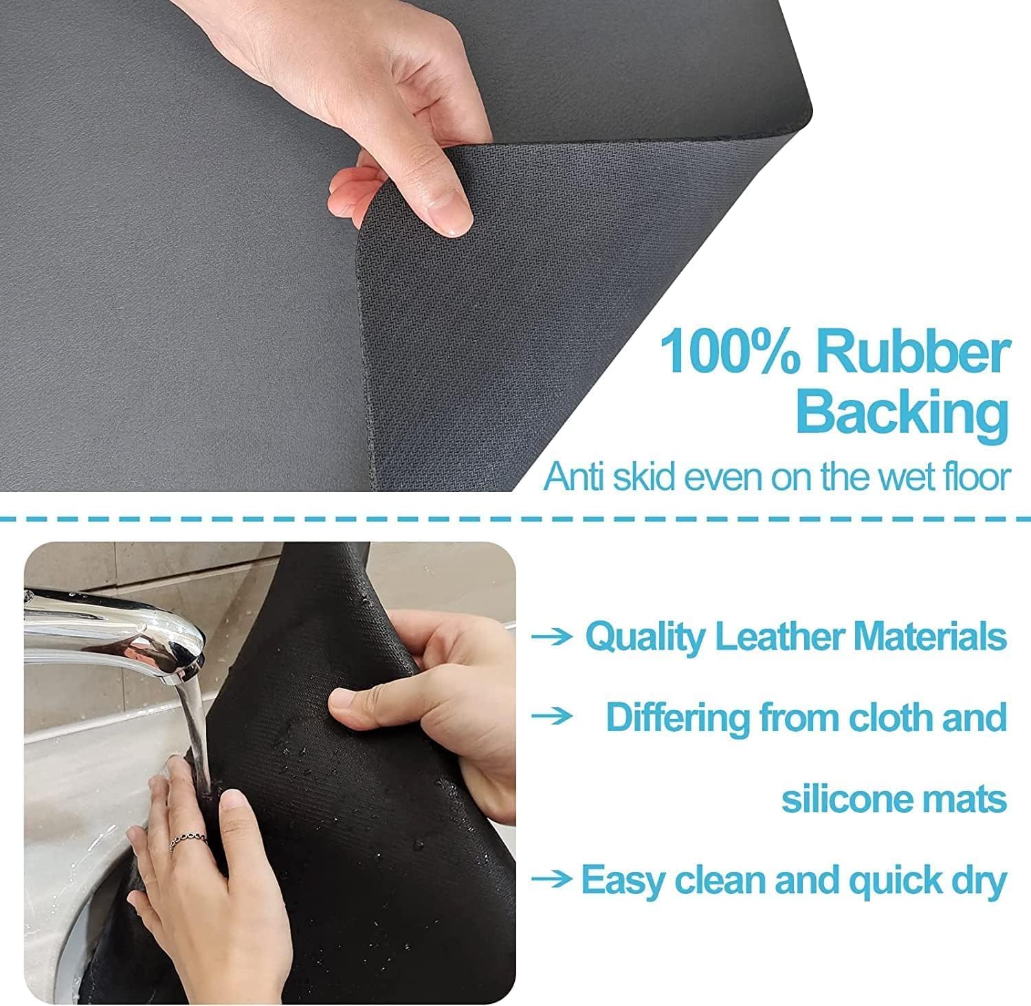 AERYS 30 x 50 cm Dish Dry Mat | Microfiber Home Drying Mat | Reversible Mat | Kitchen Absorbent Mat for Kitchen, Home, Office and Laundry | (1, 30 x 50 cm) 4