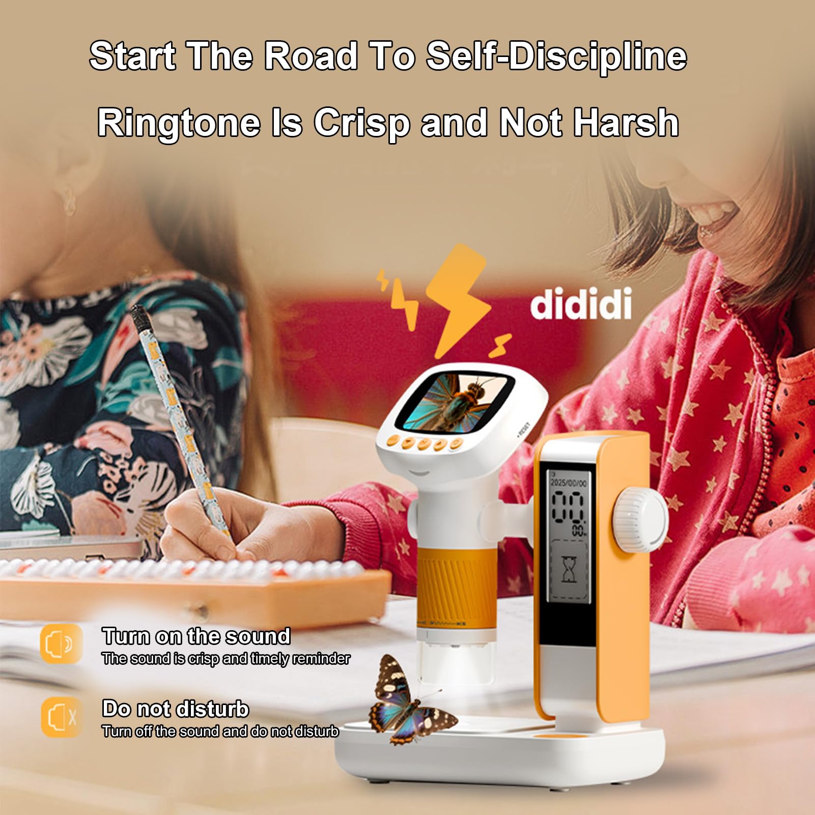Bewinner Mikroskop Cyfrowy Ręczny, Przenośne Zdjęcia i Wideo Mini Mikroskopy 2 -calowe, 1000x Microscope MICROCKOP z 8 Regulowanymi światłami LED dla Dzieci
