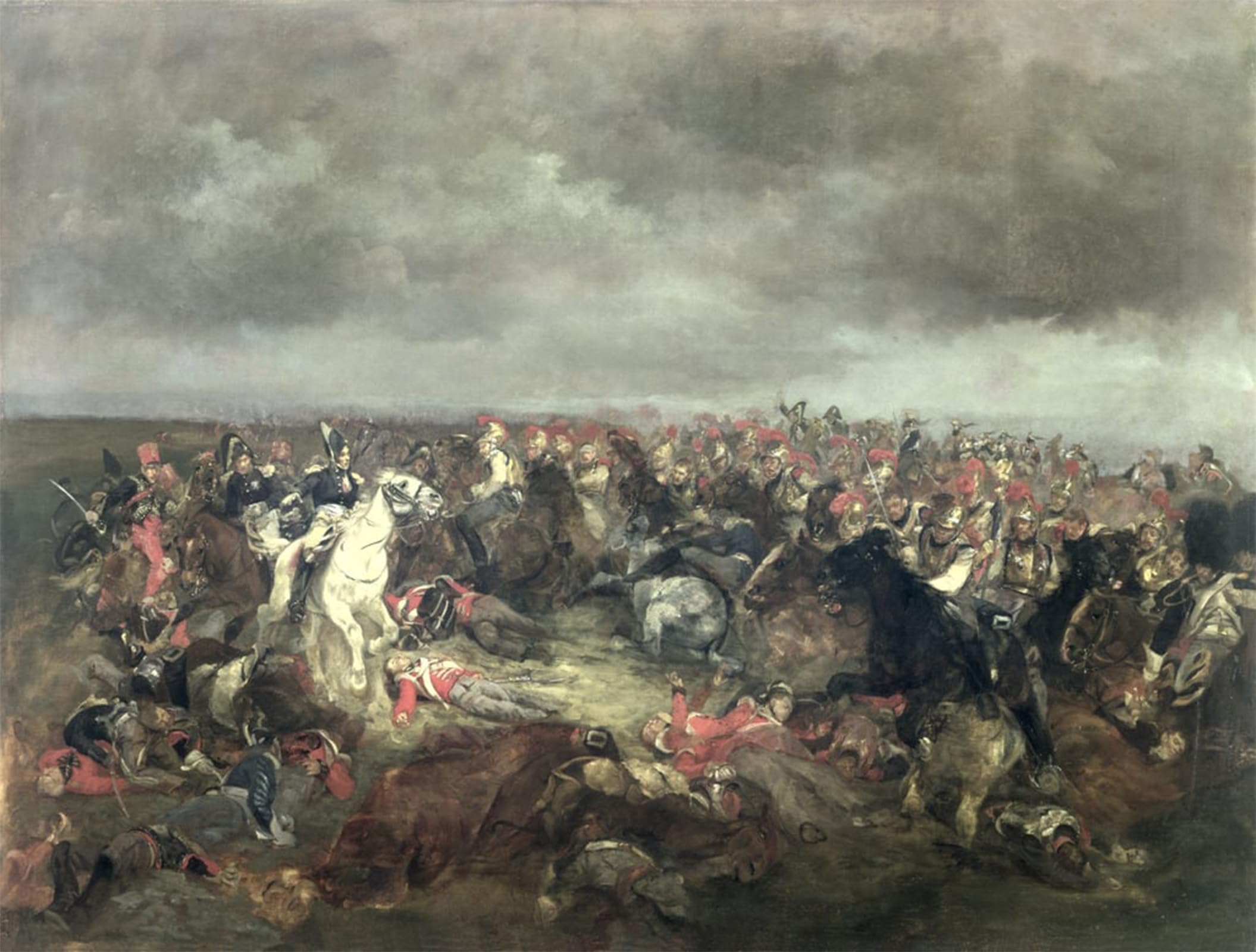 ARTXLXXBN Famous Prints Artwork Pictures Poster Painting Art Marshal Ney At Waterloo by Henri Louis Artwork Landscape Pictures for Home Decor 60x90cm