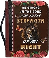 Vista 48 de Bolsas de cuero para iglesia, funda de Biblia gris león, bolsa protectora de la Biblia de poliuretano, funda de transporte portátil con asa