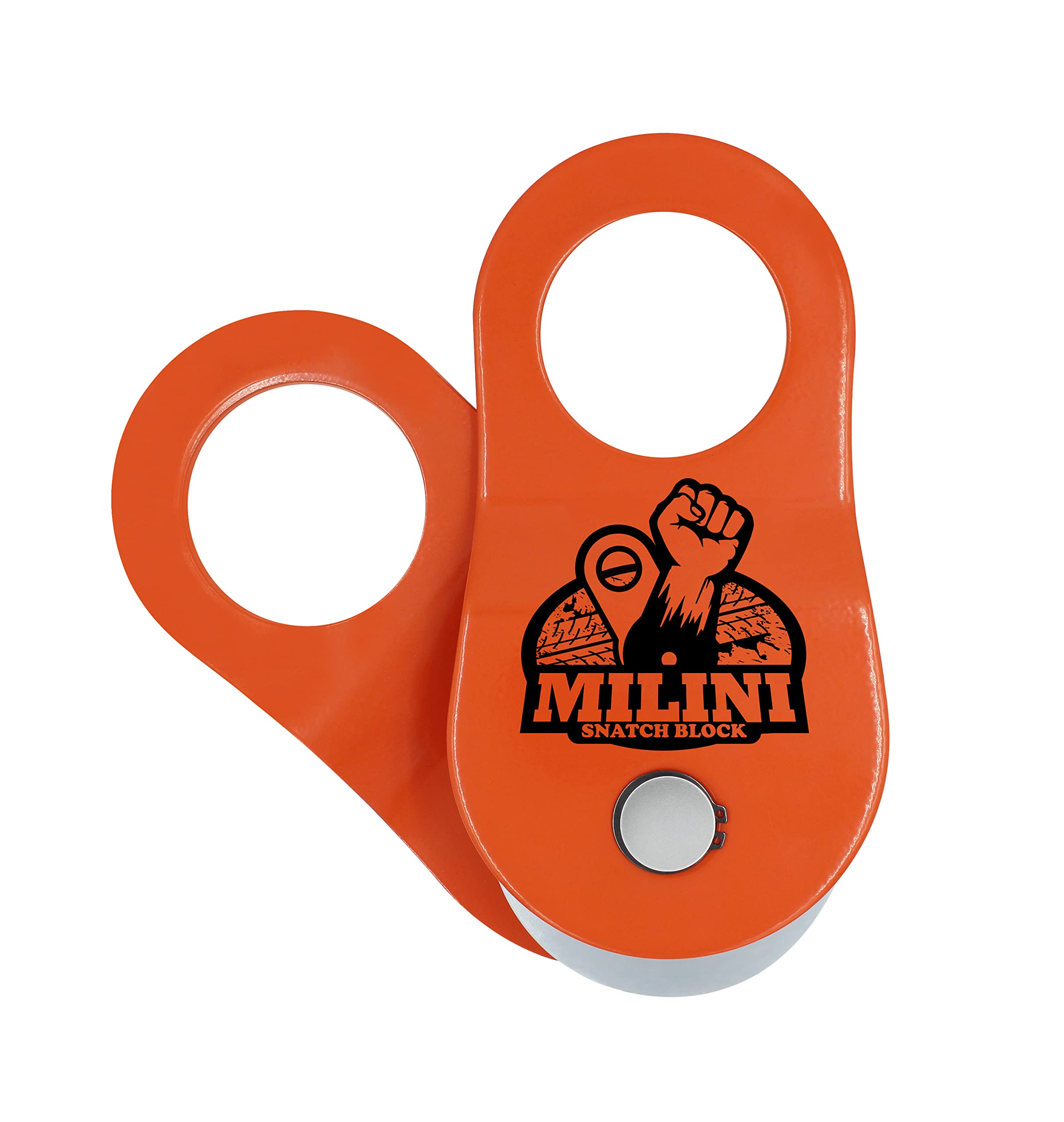 Photo 1 of MILINI Snatch Block, Strength Recovery Off-Road Heavy Duty Winches Pulley for Synthetic Rope or Steel Cable, Universal Tackle Block for Truck, Tractor, ATV & UTV (Orange, 10T) Orange 10T