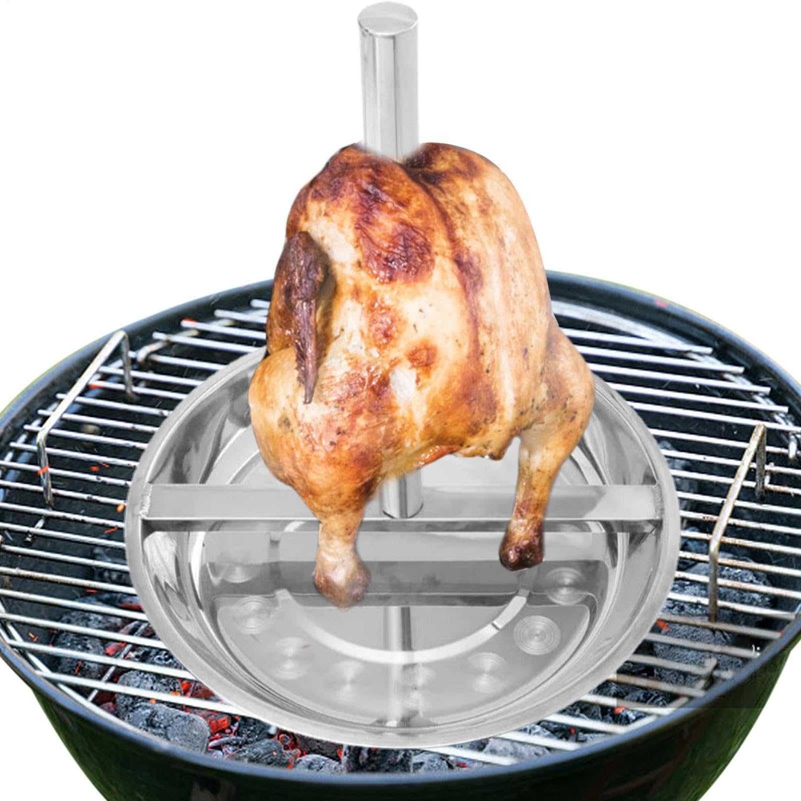 Chicken rack vertical roasting stand inox pour poulet rôti et dinde barbecue