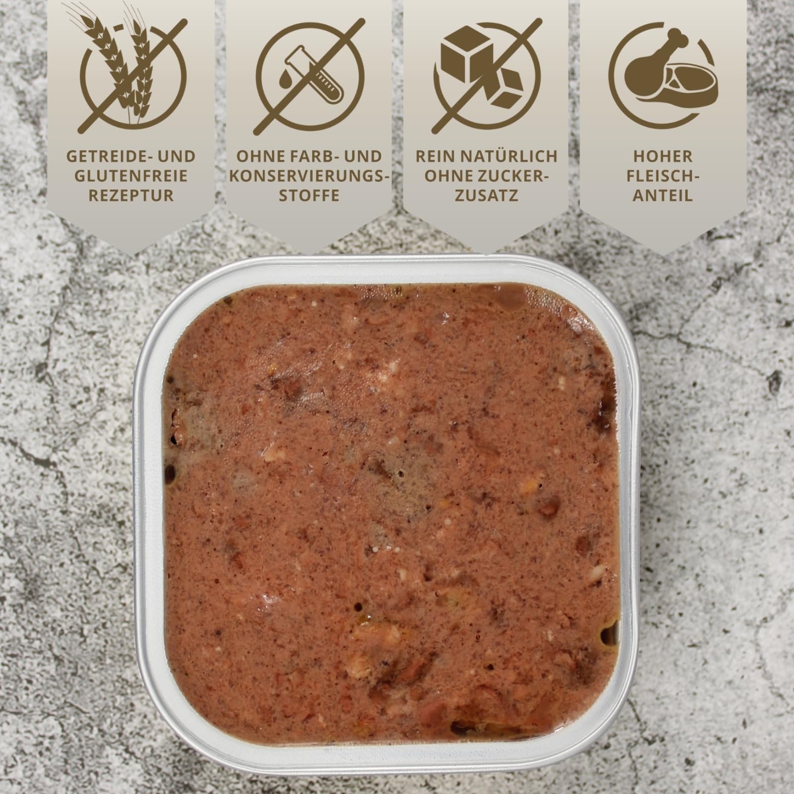 Lecker.Pet® 33 x 150 g Gino's pâté Fine Riche en bœuf, Aliment pour Chiens