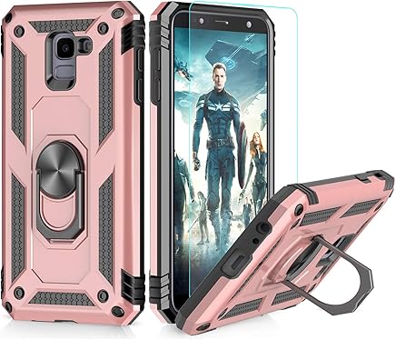 LeYi Funda Samsung Galaxy J6 2018 Armor Carcasa con 360 Anillo iman Soporte Hard PC y Silicona TPU Bumper antigolpes Fundas Carcasas Case para Movi Samsung J6 con HD Protector de Pantalla,Oro Rosa LeYi Funda Samsung Galaxy J6 2018 Armor Carcasa con 360 Anillo iman Soporte Hard PC y Silicona TPU Bumper antigolpes Fundas Carcasas Case para Movi Samsung J6 con HD Protector de Pantalla,Oro Rosa