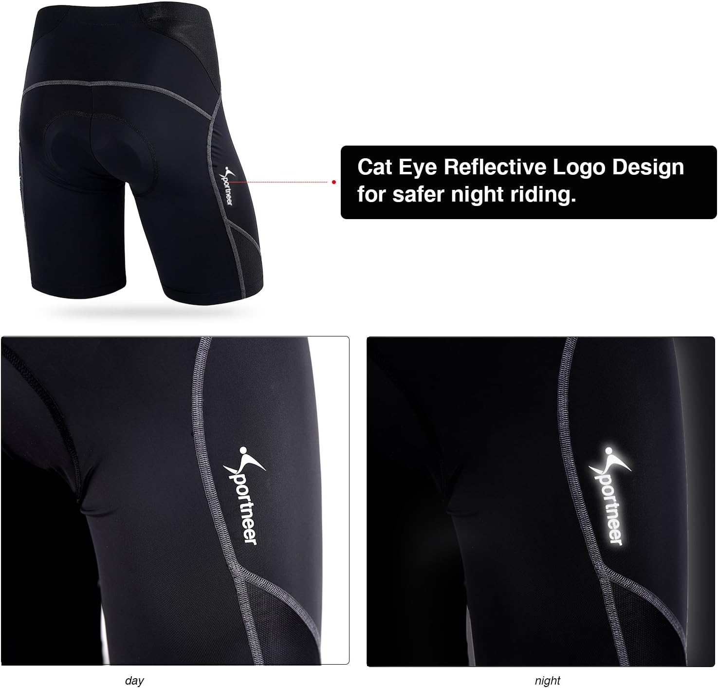 Sportneer Men's Cycling Shorts 4D Padded Bike Shorts Bicycle Biking Shorts, Breathable & Absorbent : Clothing, Shoes & Jewelry