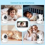 HelloBaby HB6550 2023/2024 Version Monitor Only - Only for HB6550 Video Monitor with Camera and Audio, Baby Monitor Display (Replace HB6550 Screen, Parent Units, Only Work with HB6550 Camera)