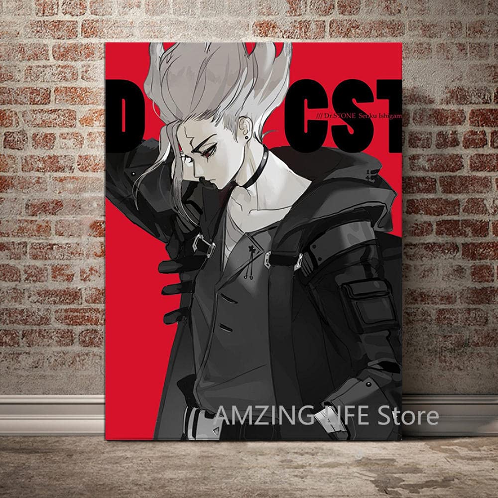 Affiche manga en toile 60x80cm décoration murale otaku sans cadre