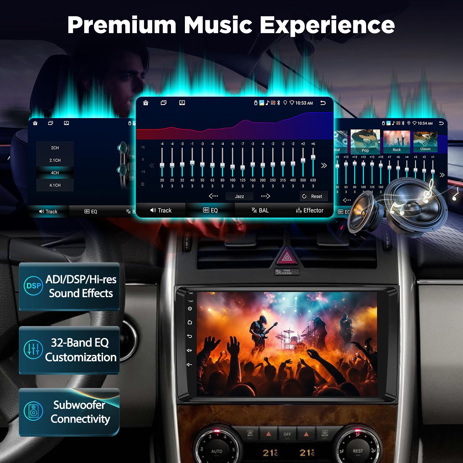 8 núcleos 6+128GB Radio Android con Pantalla táctil para Mercedes Benz A/B/V Clase & Sprinter, Wireless CarPlay Android Auto, GPS WiFi, DSP, Plug & Play Autoradio + Cámara de reversa