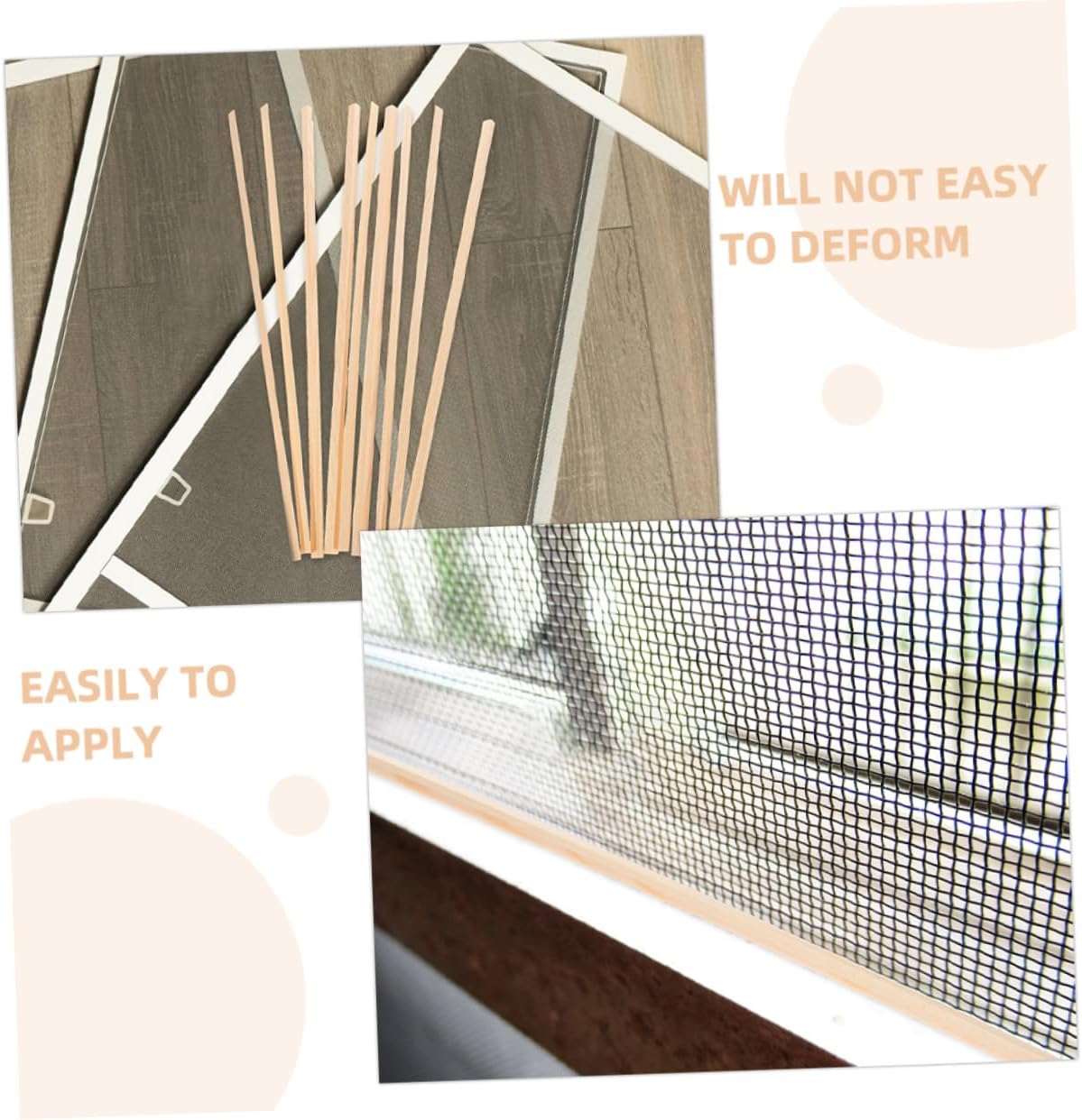 10pcs Wooden Window Molding Trim Strips for Office Exterior