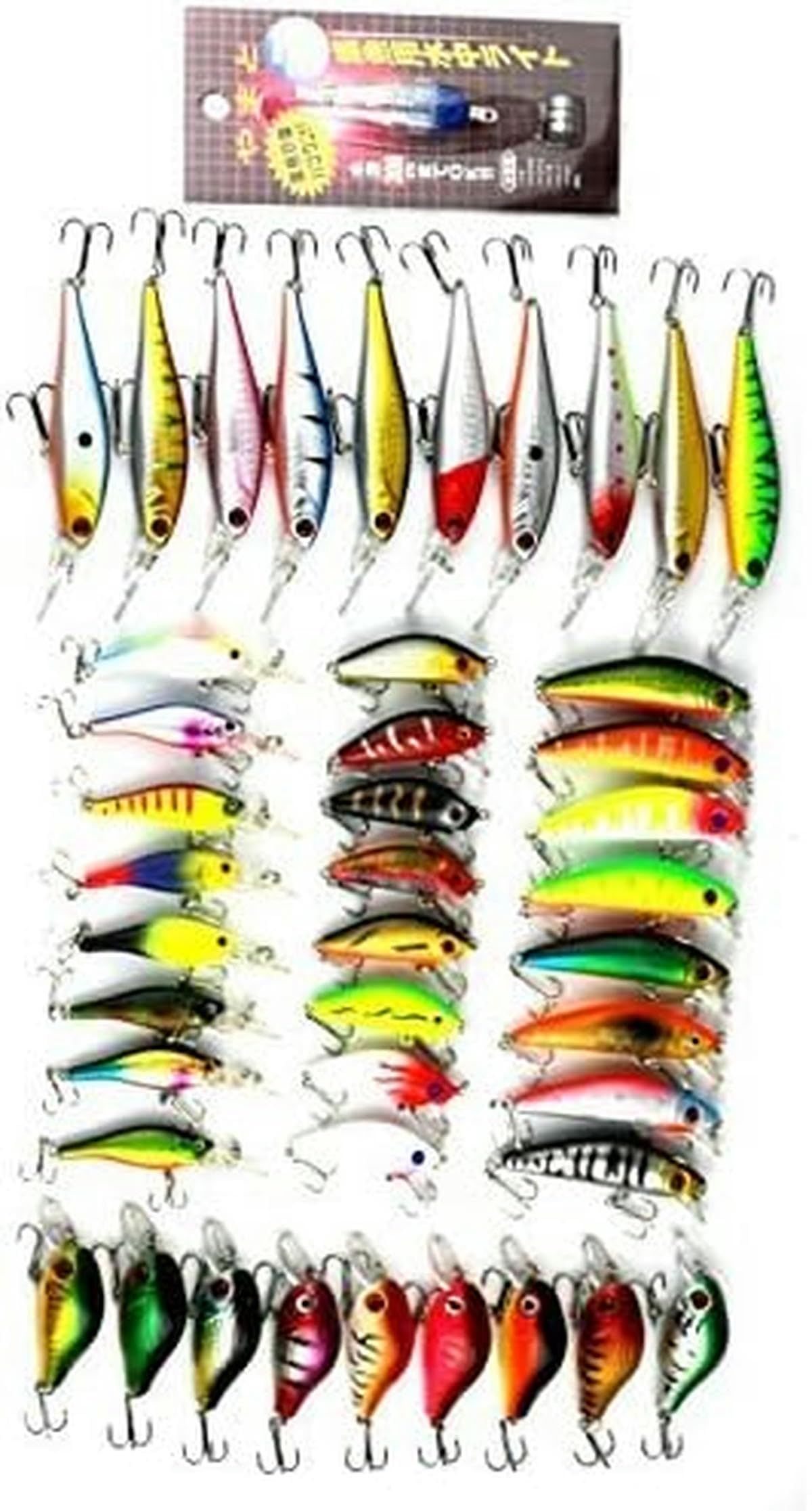 44-teiliges Angelköder-Set mit Minnow-Angelködern, Crankbaits und harten Swimbaits