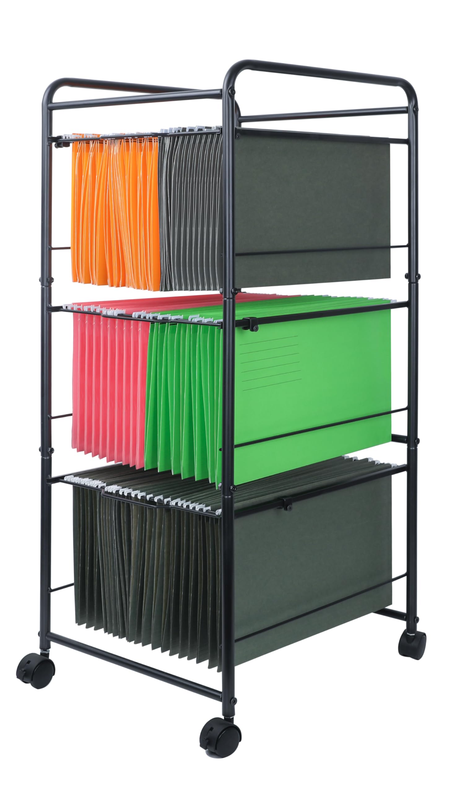 Pull Out File Rails Snapklik.com : EasyPAG 3 Tier Office Pull-Out Hanging File Folder Rack ...
