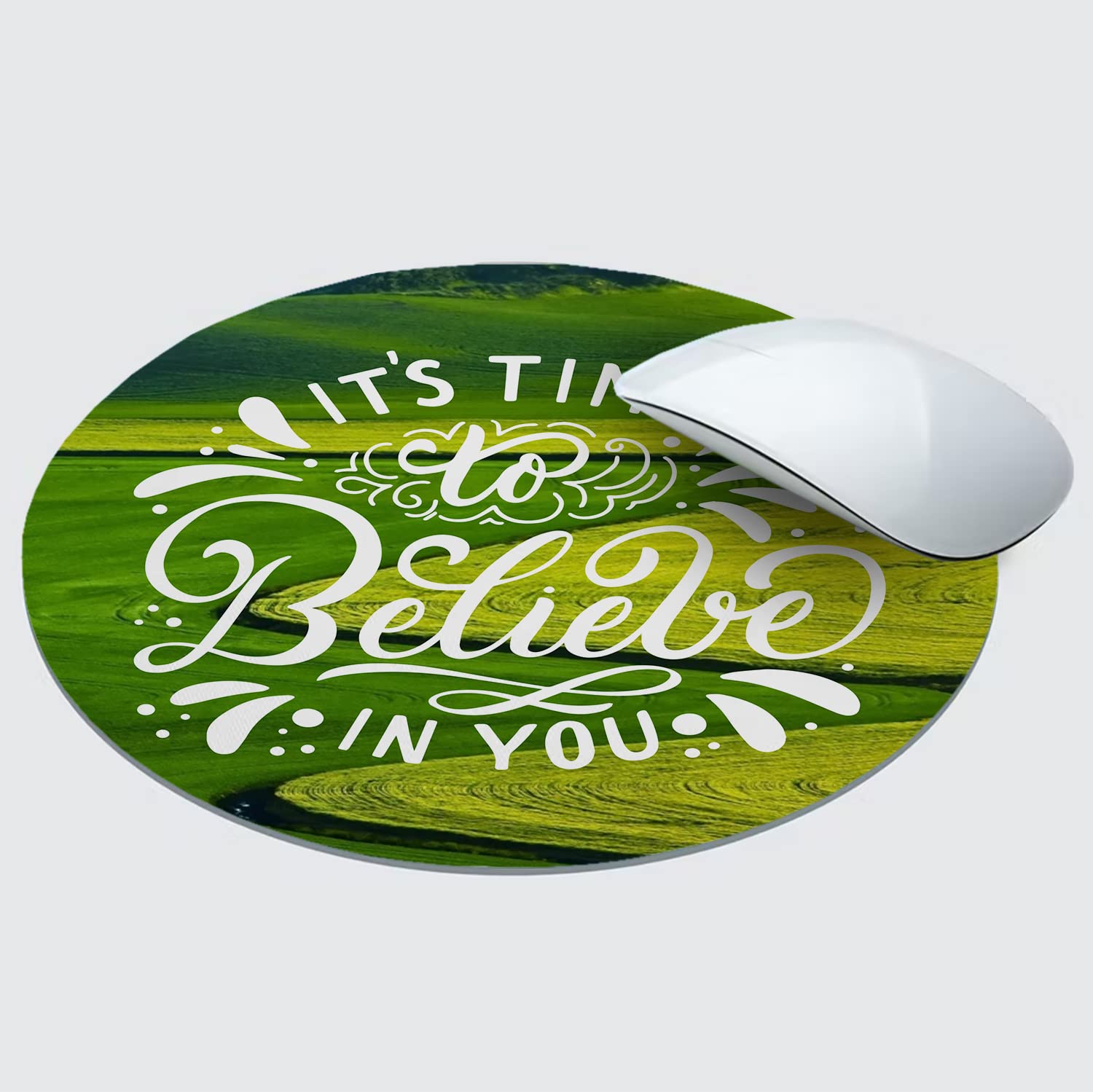 PAPER PLANE DESIGN Anti Skid Mouse Pad for Desktop and Laptop Computer (Round , Size- 20 cm ) s98