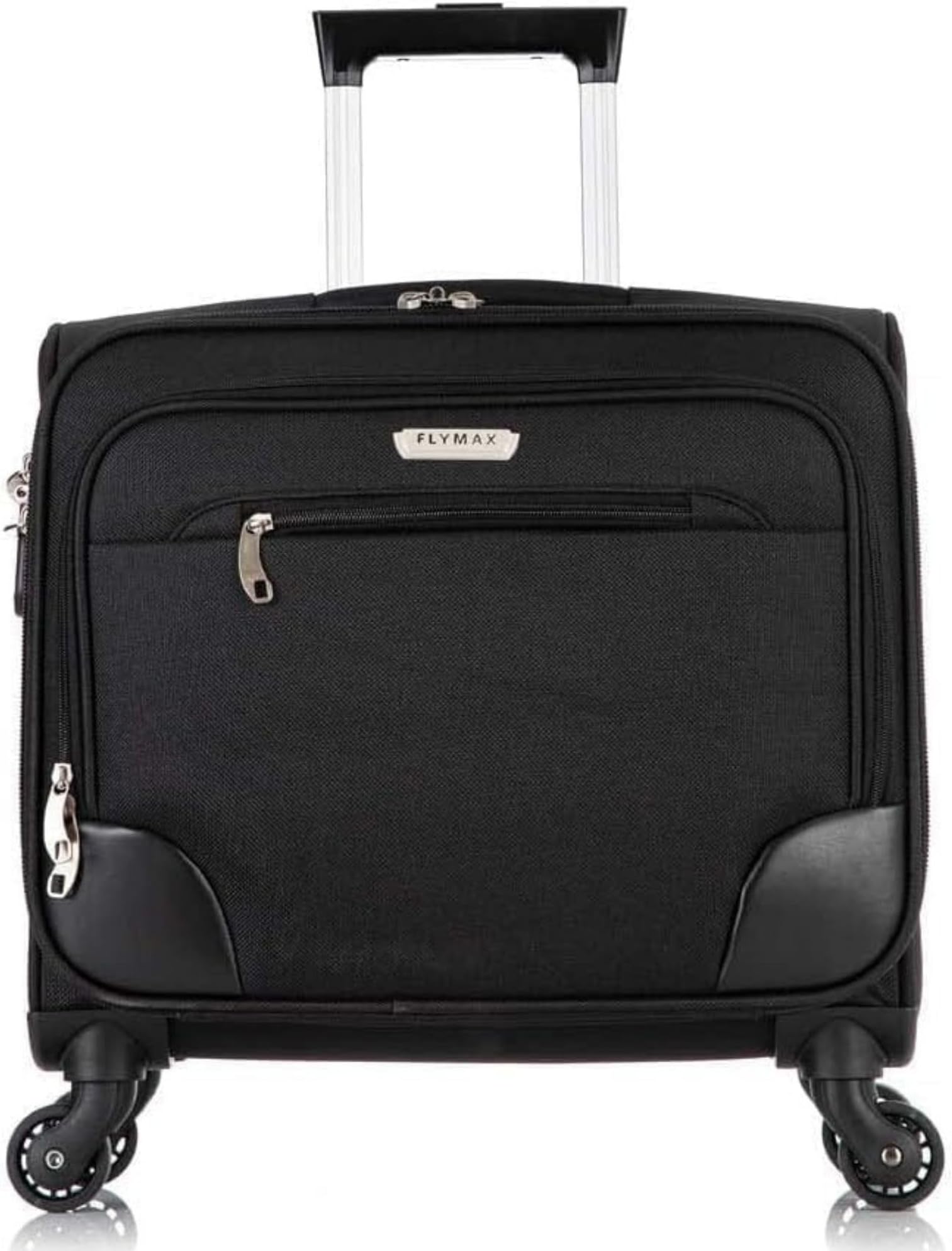 FLYMAX Rolling Laptop Case on 4 Wheels - Fits Most Laptops up to 16"