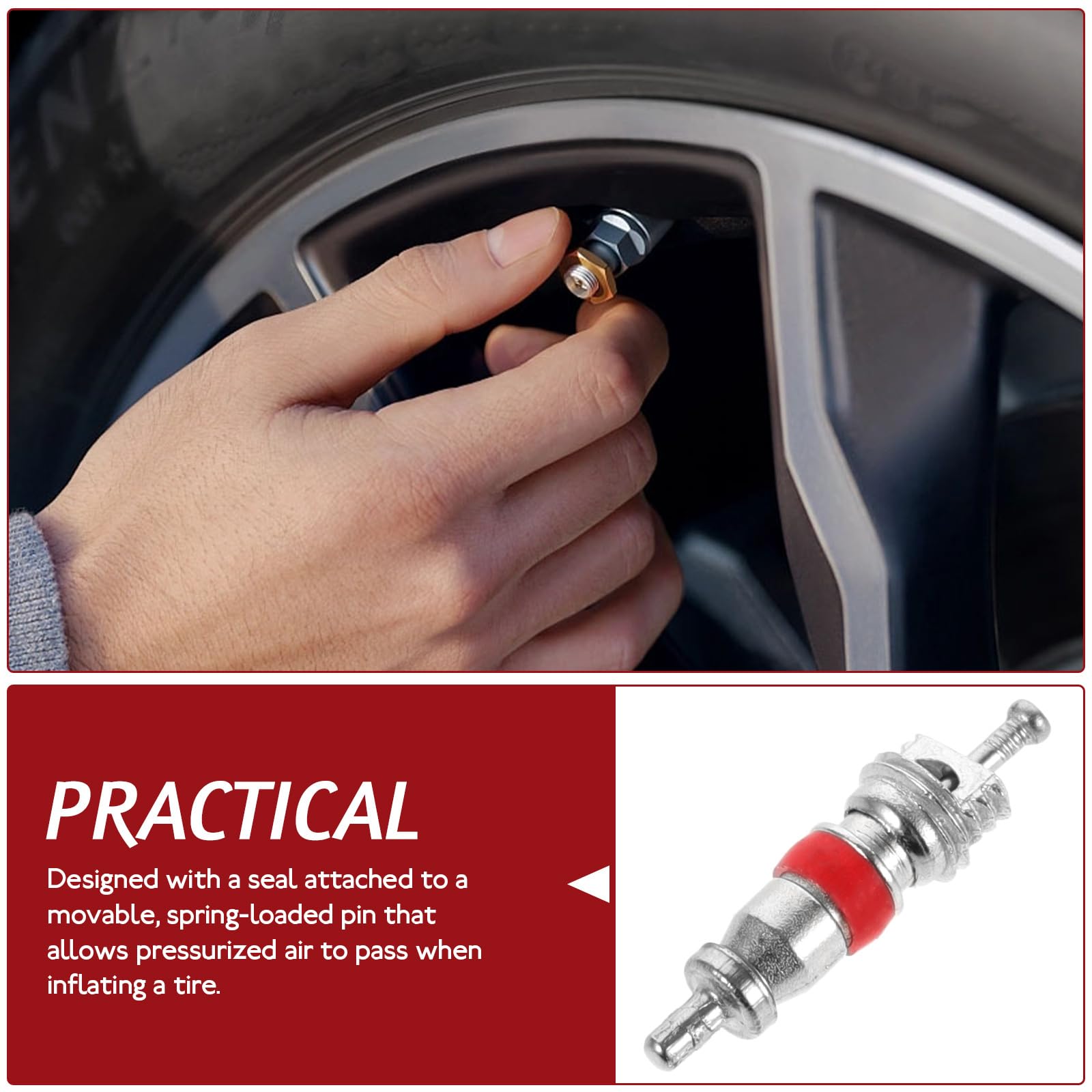 Lot De 100 Tiges De Valve De Rechange Universelles Pour