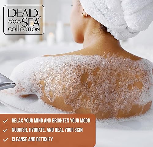 Miniatura 4 de Dead Sea Collection Baño de burbujas para mujeres y hombres, con aceite de coco y minerales puros, piel nutritiva e hidratante, paquete de 2 (67.6