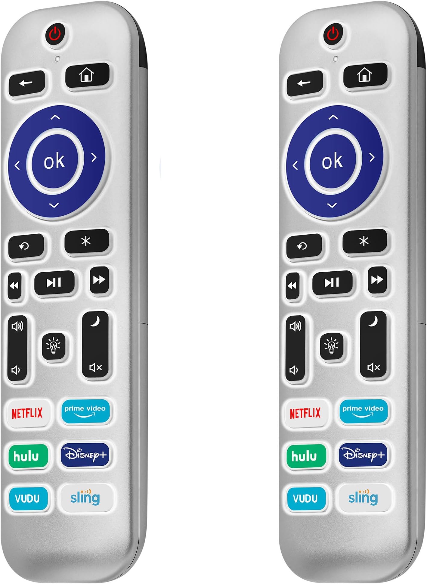 [2 Pack] Universal Replacement Backlit Remote for TCL Roku