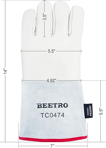 Miniatura 2 de BEETRO - Guantes anticongelantes de -292-180 o superior para manejo de hielo seco, nitrógeno líquido, esponja e interior de algodón