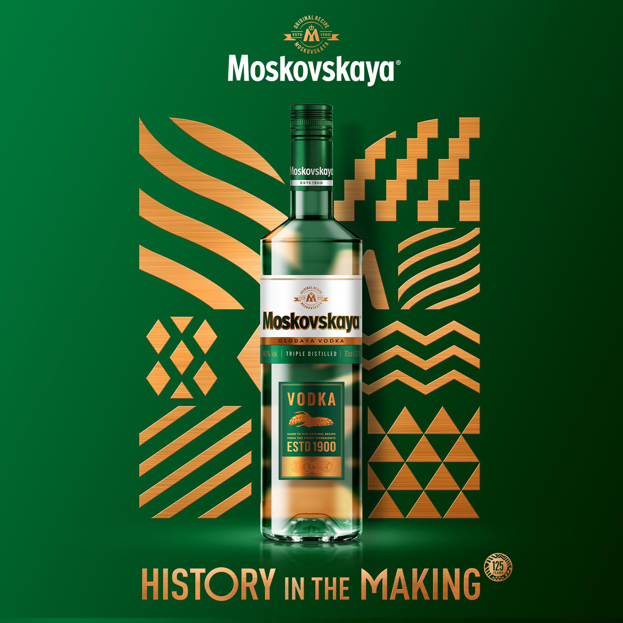 Moskovskaya Osobaya Vodka 100cl 38% Vol Destilada con ingredientes naturales