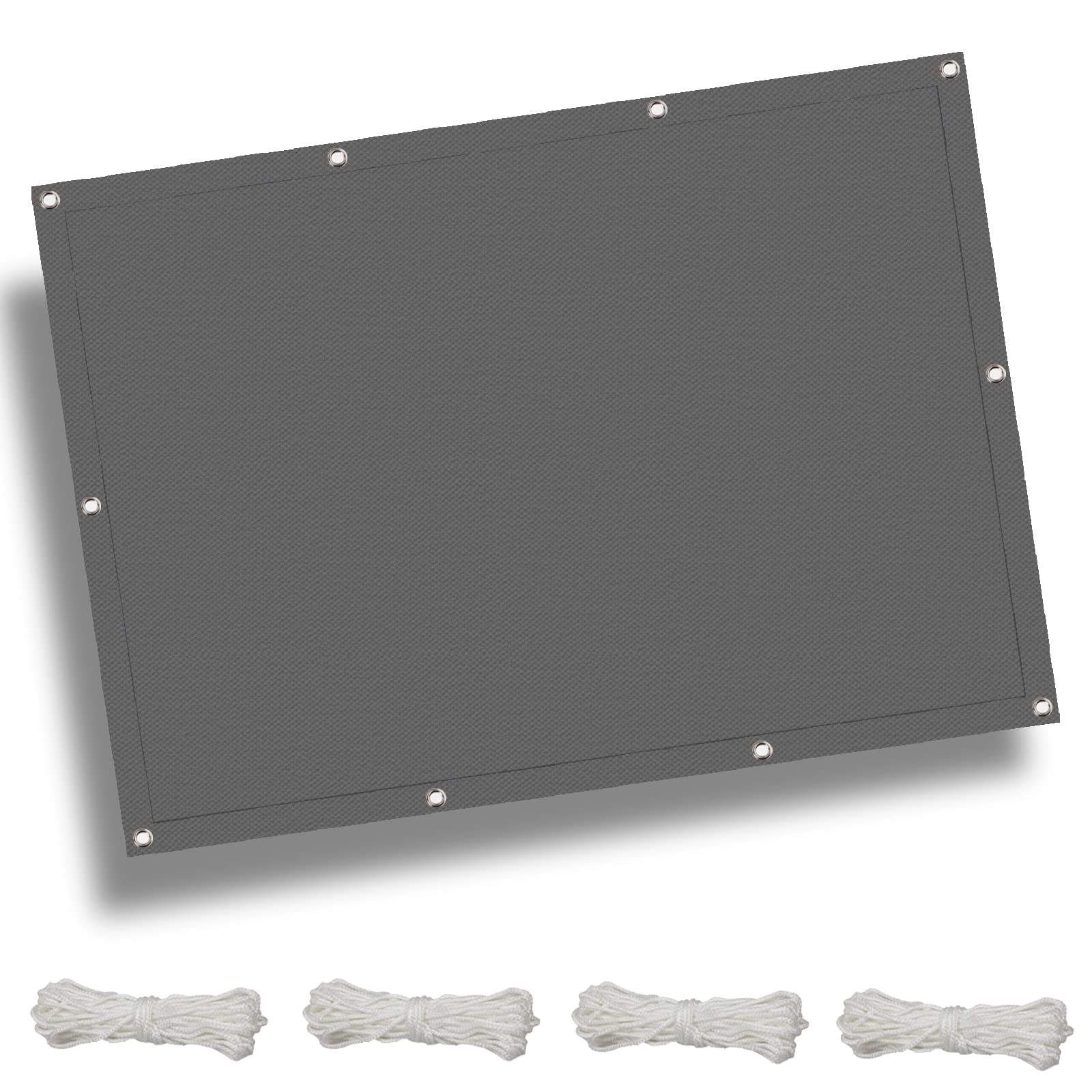 Voile d'ombrage rectangulaire gris clair anti UV pour toile serres