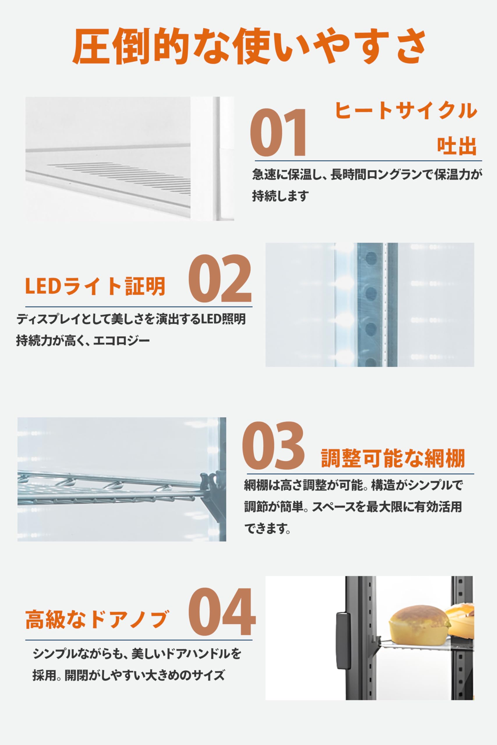 Amazon.co.jp: 18Depot ホットショーケース 保温 省エネ コンパクト