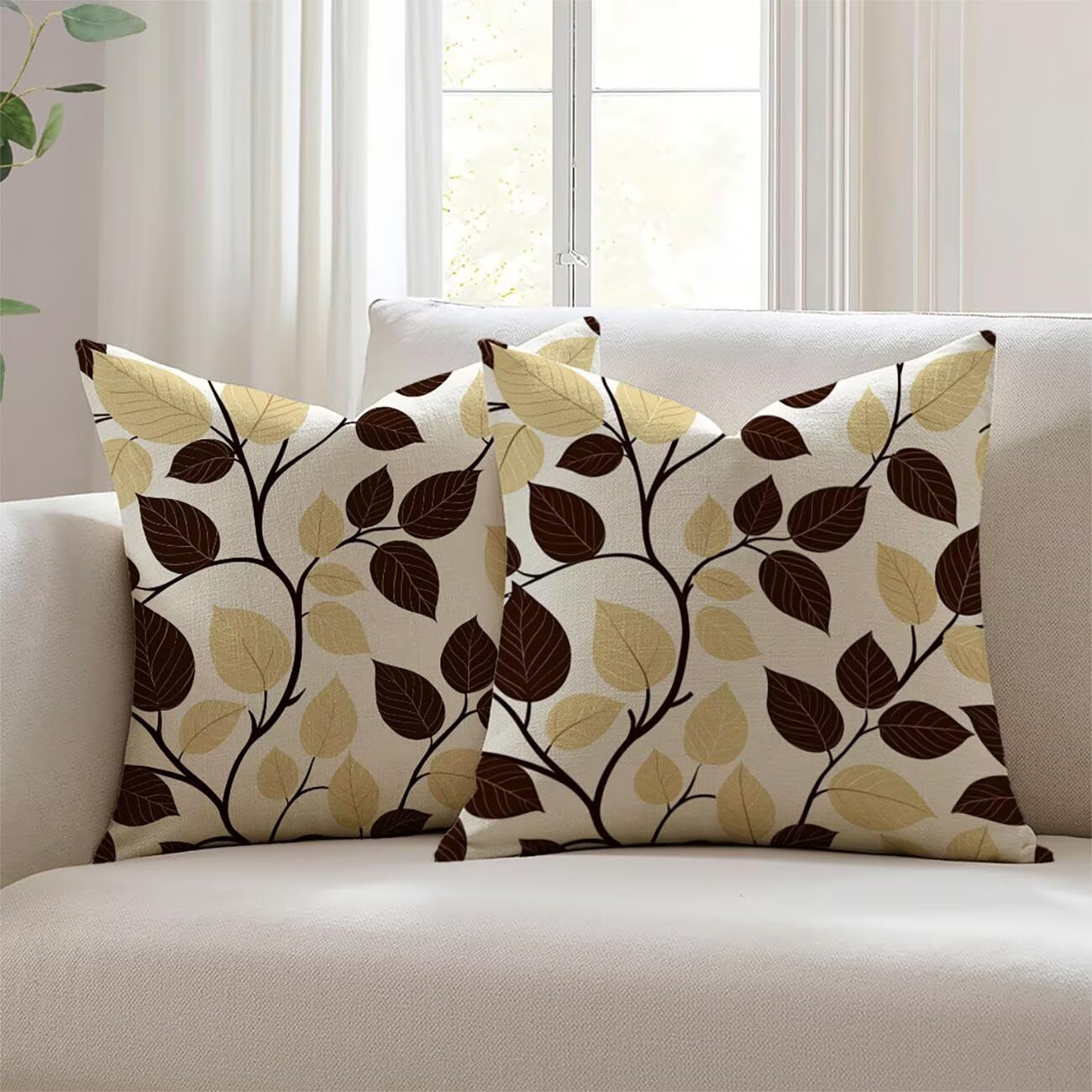 Housse de coussin extérieur imperméable 26x26 pour embellir votre salon de jardin cet été Lot de 2