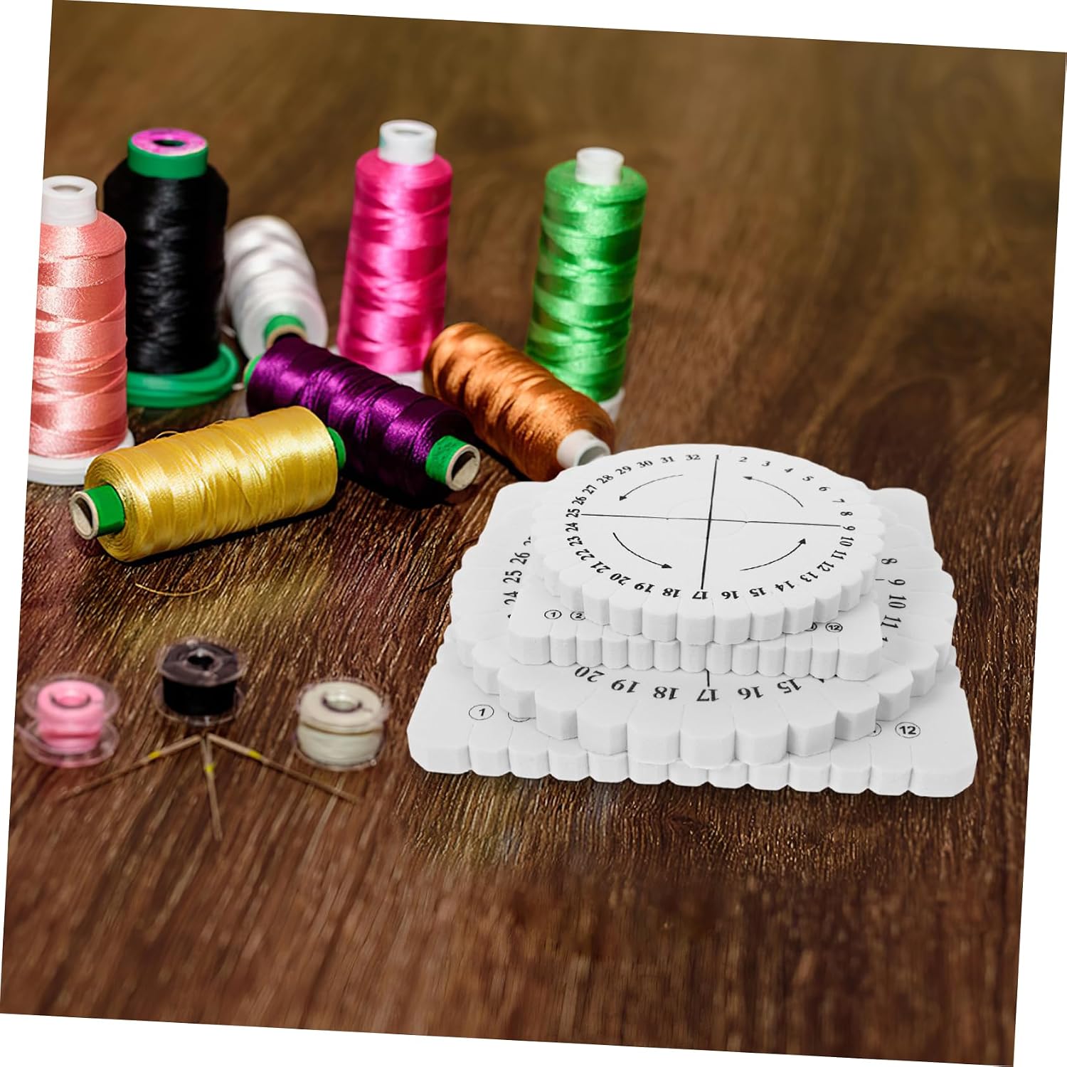 Lurrose 12pcs Rope Weaving Board Versatile Braiding Discs for Bracelets Includes Round Round Weaving Tools Lightweight and Portable Crafting Accessories