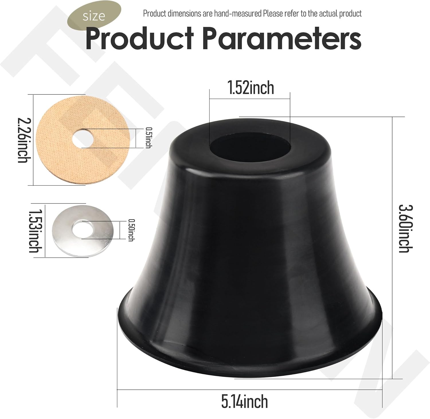 3 Pack 423680 Deflector Cone & 421200 Fiber Blade Washer, Compatible with Grasshopper 410-070, 623780 or 623703 Mower