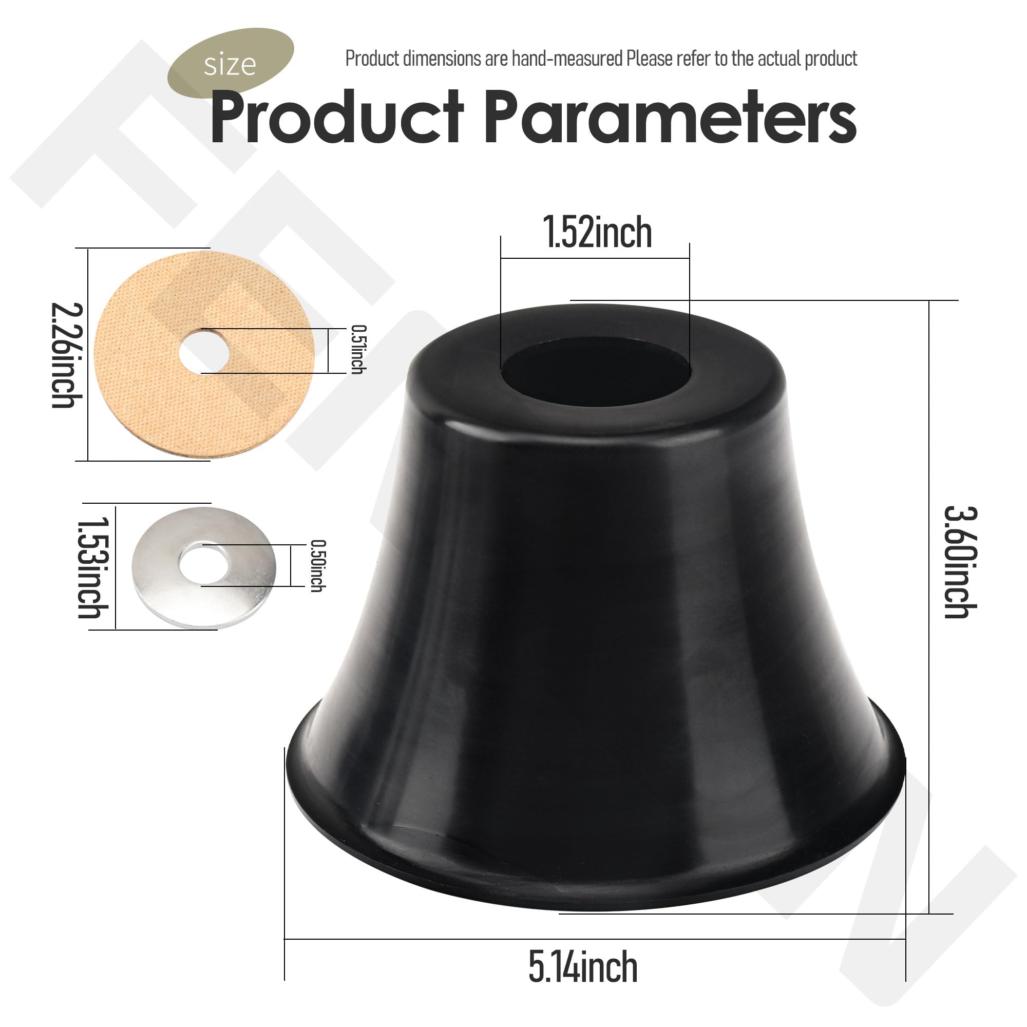 Paquete de 3 conos deflectores 423680 410-070 y arandela de hoja de fibra 421200, compatible con cortacésped Gra-sshopper 623780 o 623703