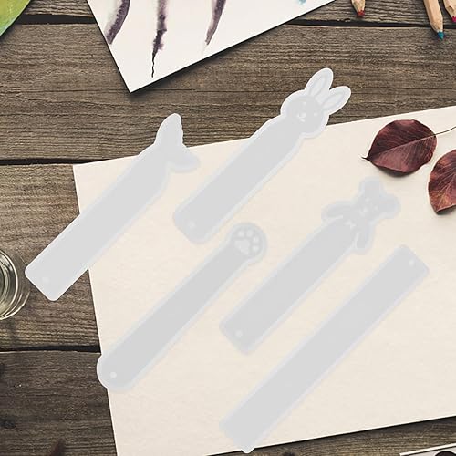 Miniatura 5 de EXCEART 8 moldes para moldes de resina epoxi para resina epoxi moldes de resina para marcapáginas molde de fundición de silicona antiadherente