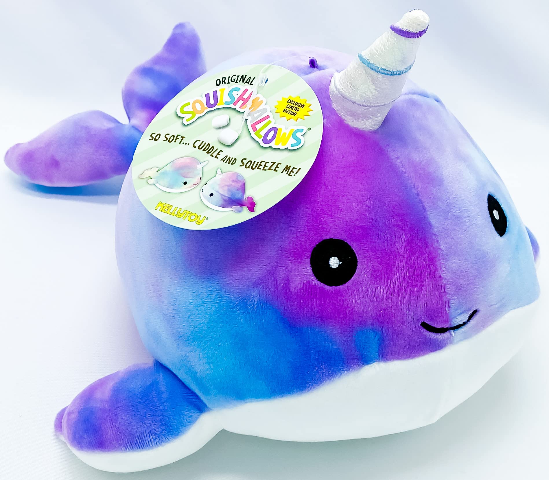 Squishmallow Narwhal 19 cm (7.5 inch) Naomi Plush Stuffed Animal Super Soft Cuddle Pillow - 