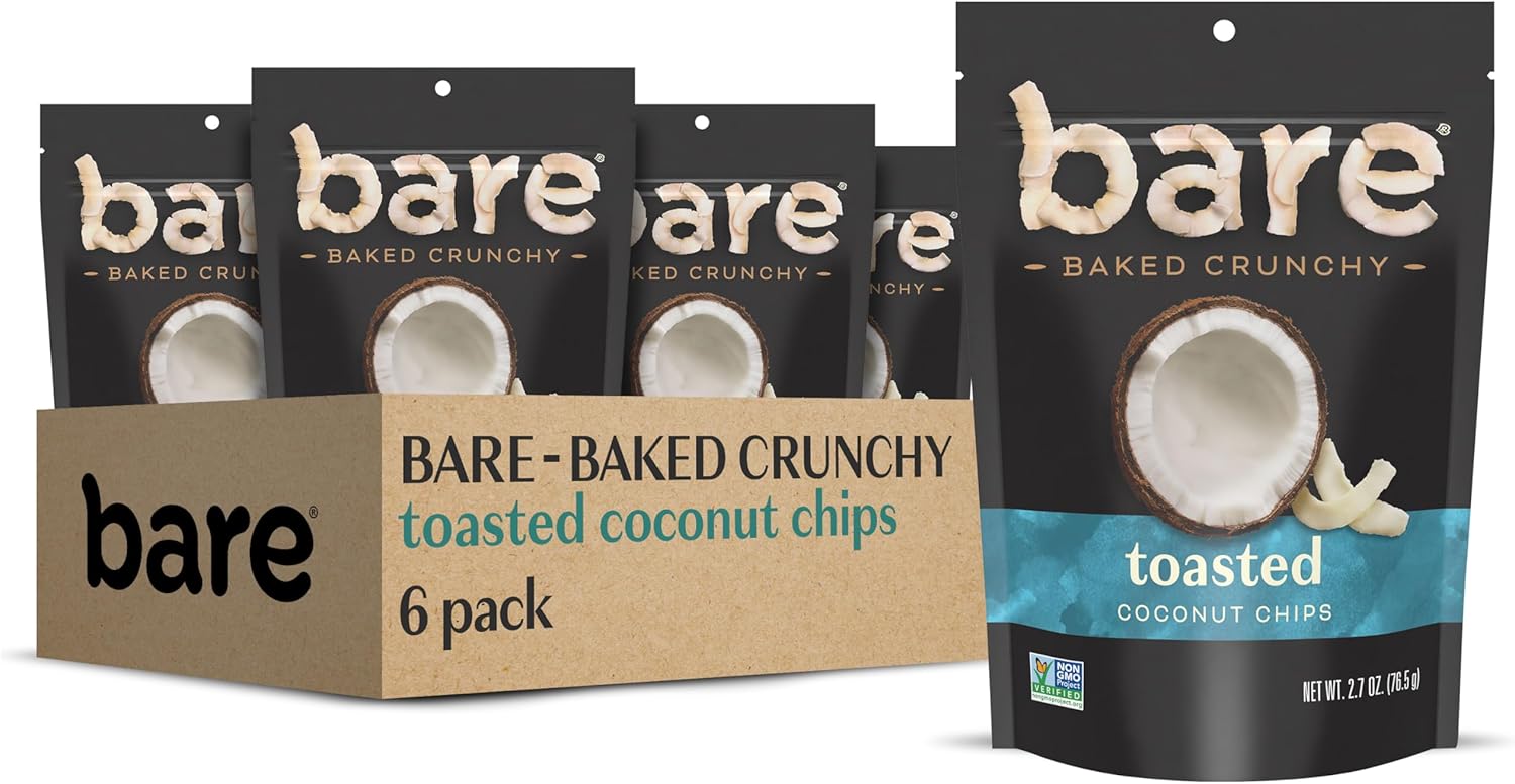 Bare, crunchy coconut chips, sweet 'n heat