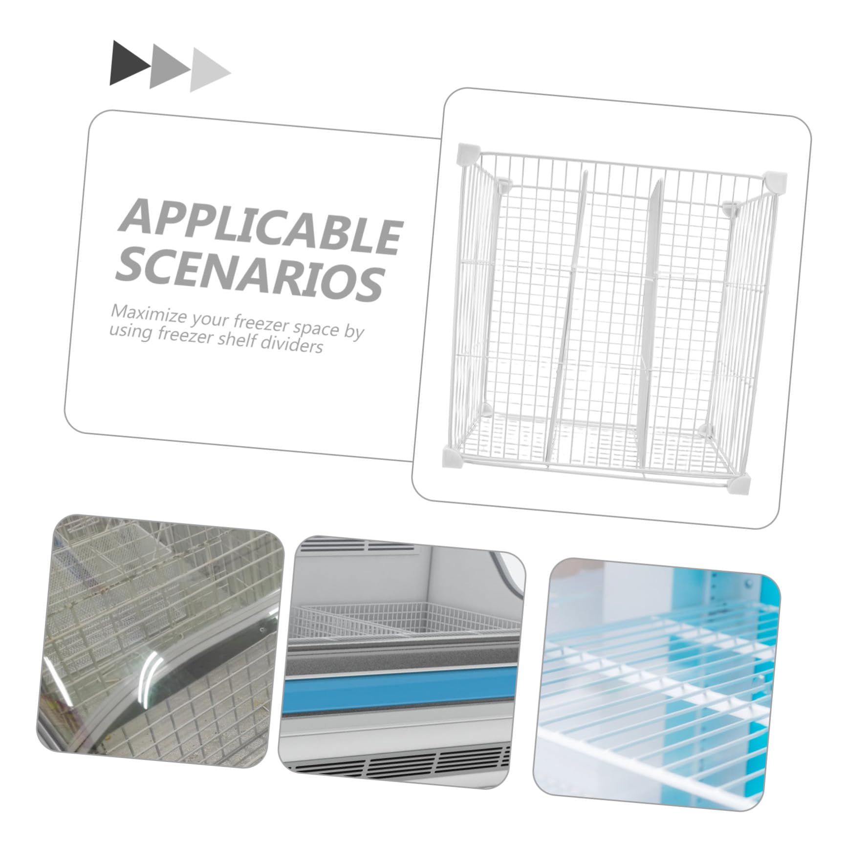 Organizadores para Congelador Separadores de Rejilla y Compartimentos Amplios, Ideales para Almacenamiento en Refrigeradores y Congeladores Industriales
