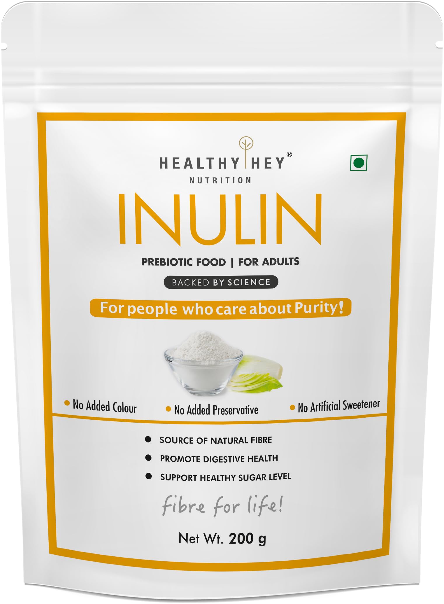 Inulin Powder - Prebiotic Food - For Adults - 200g