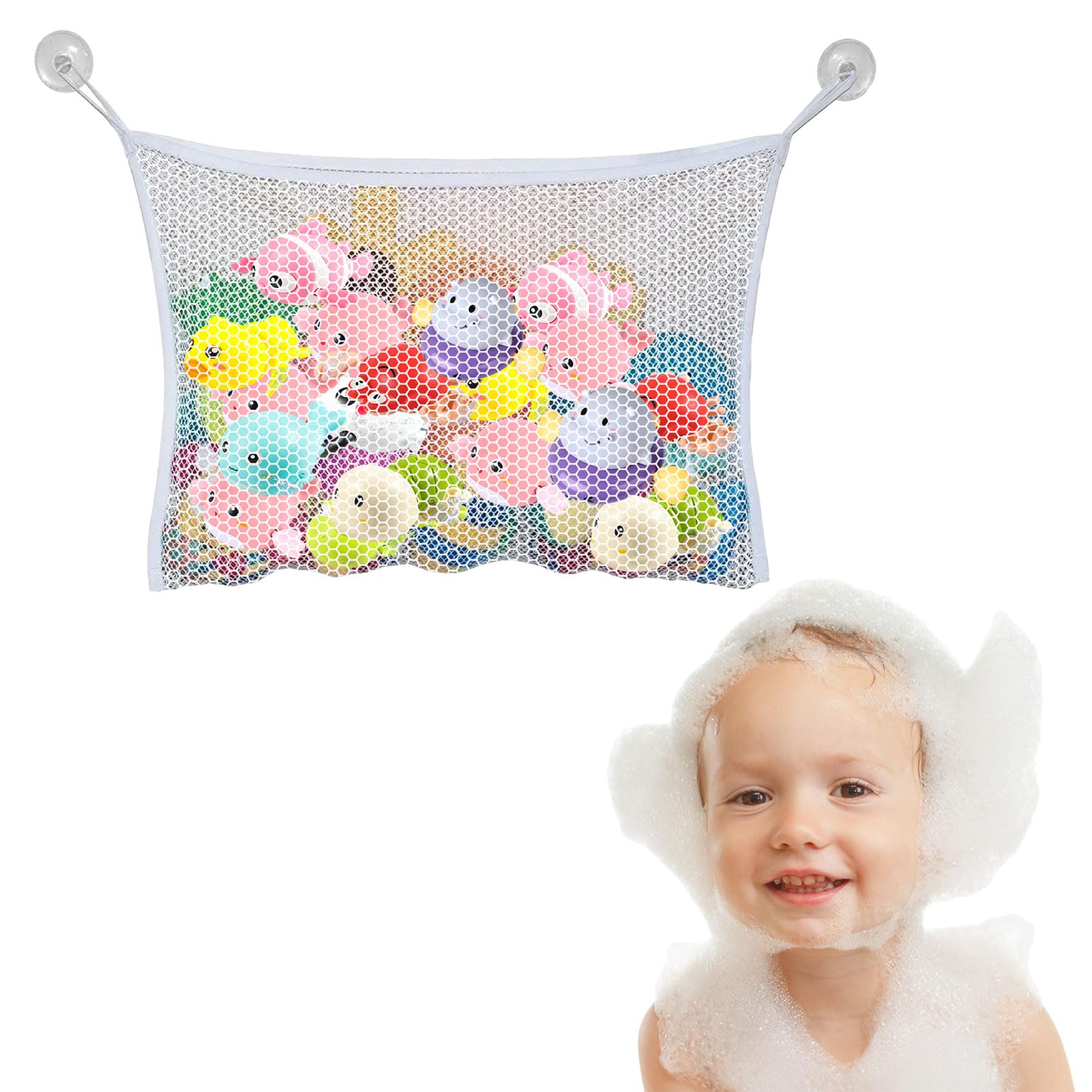 Bath Toy Storage,Bath Toy Net,Bath Toy Storage Net Bag with Strong ...