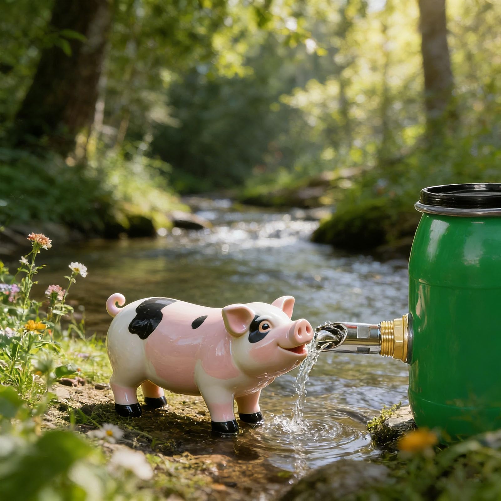 Buachois beverino a capezzolo per maiali, automatico in acciaio inox con connettori ottone per capre suini
