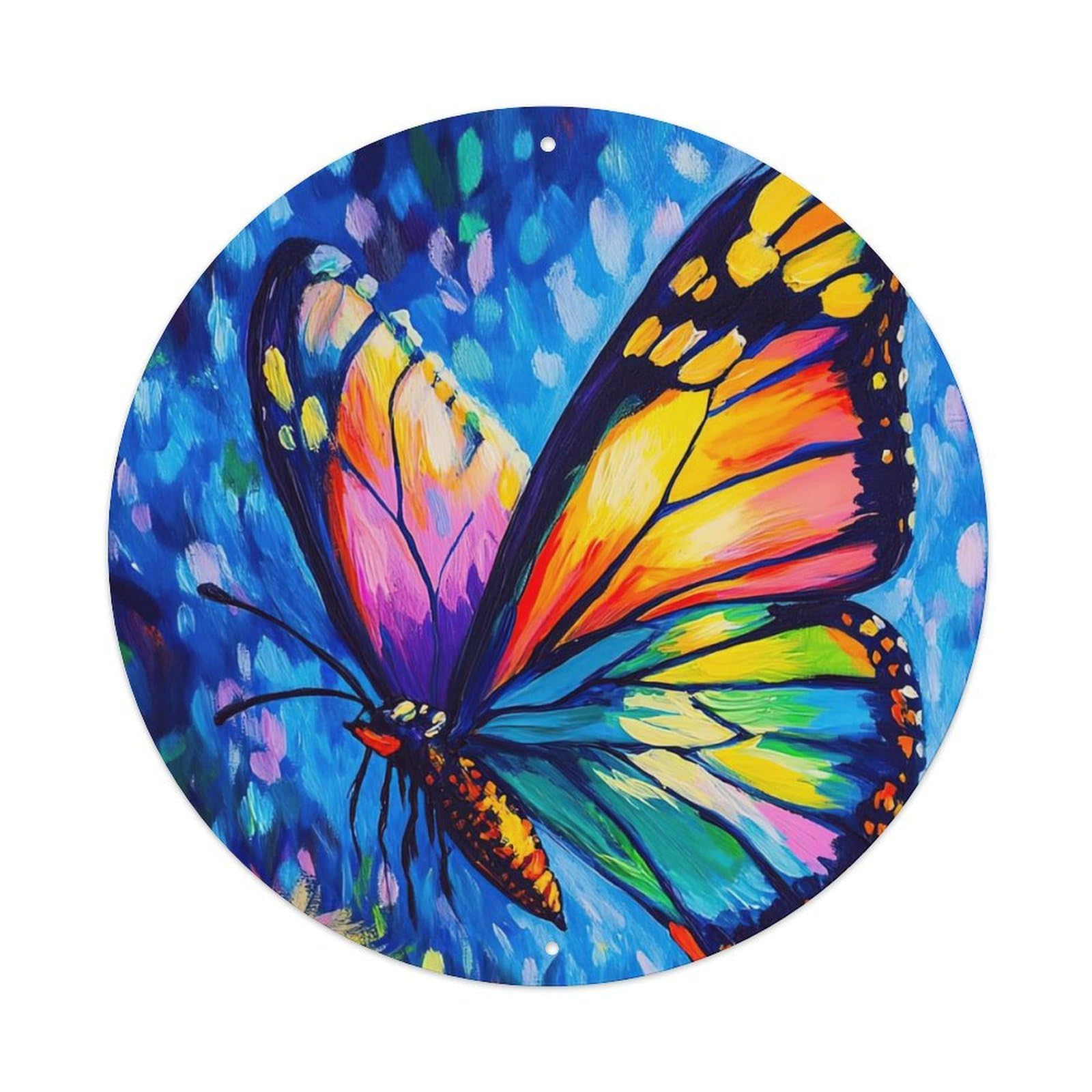 Animal Artwork The Butterfly Who Collects Honey Metal Tin Sign