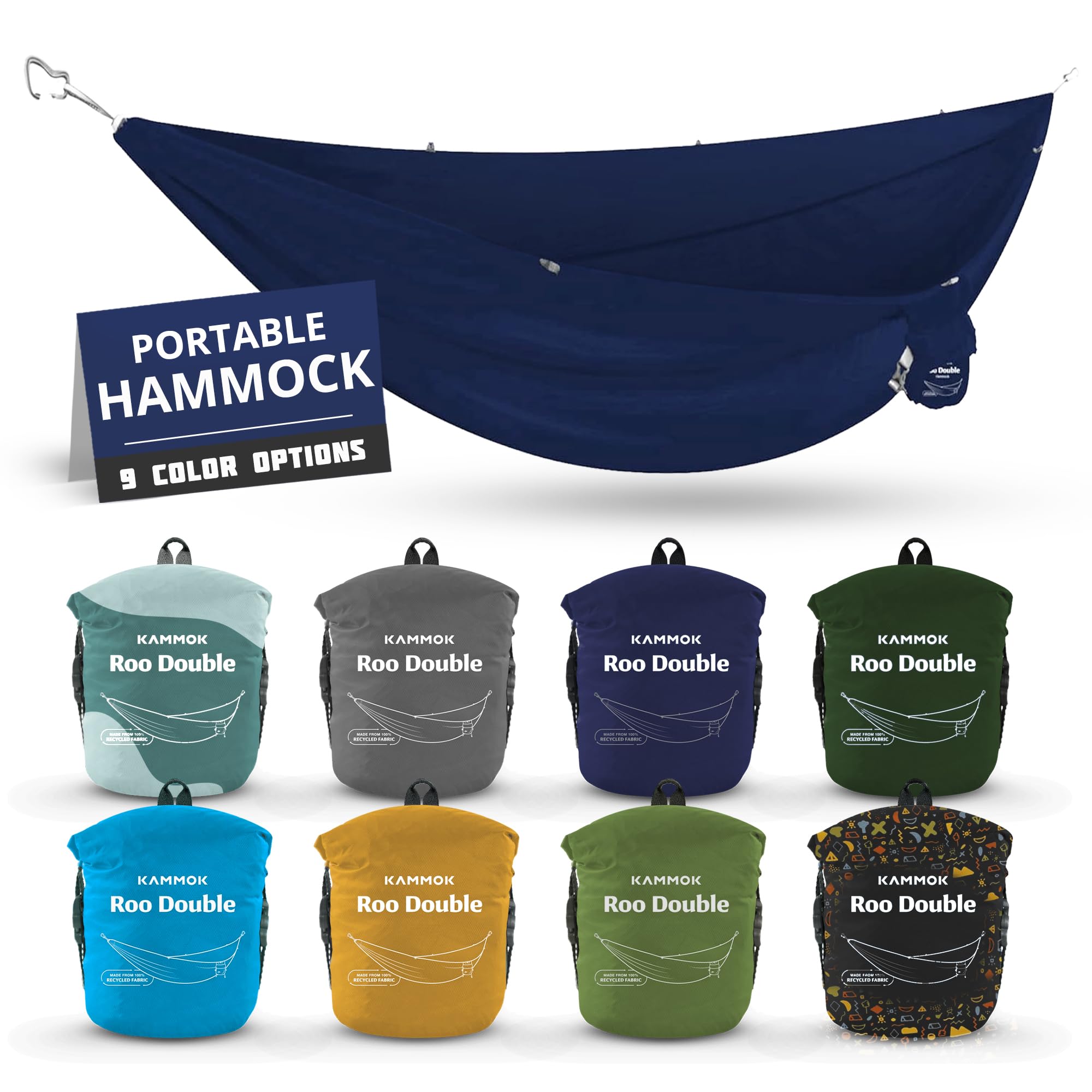 Kammok: Roo Double Hammock | Strong & 100% Recycled Water