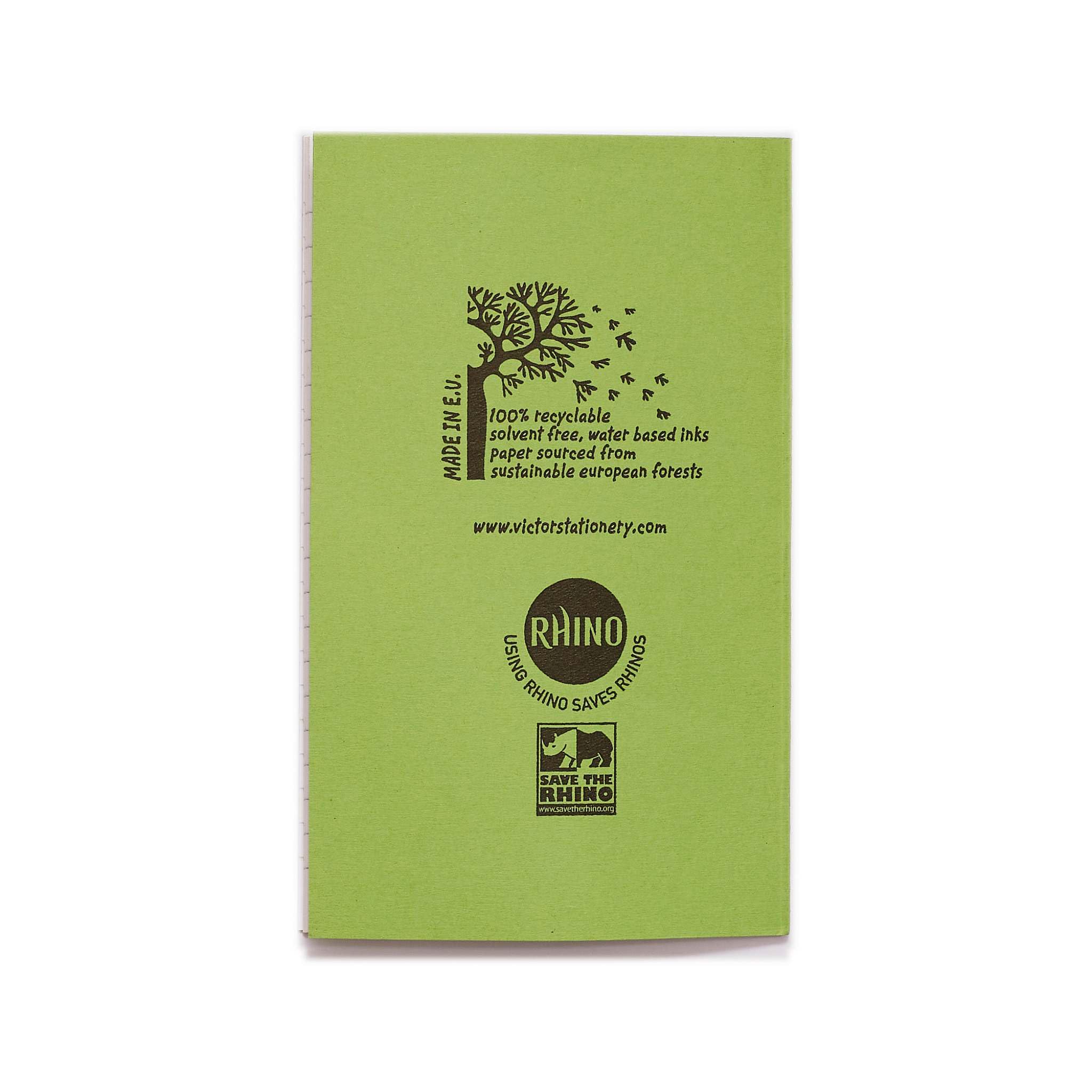 Rhino A6+ Exercise Books, 10-Pack – 48 Pages, 7mm Lined Paper, Red Covers | Sustainable, Recycled Materials, Supports Rhino Conservation