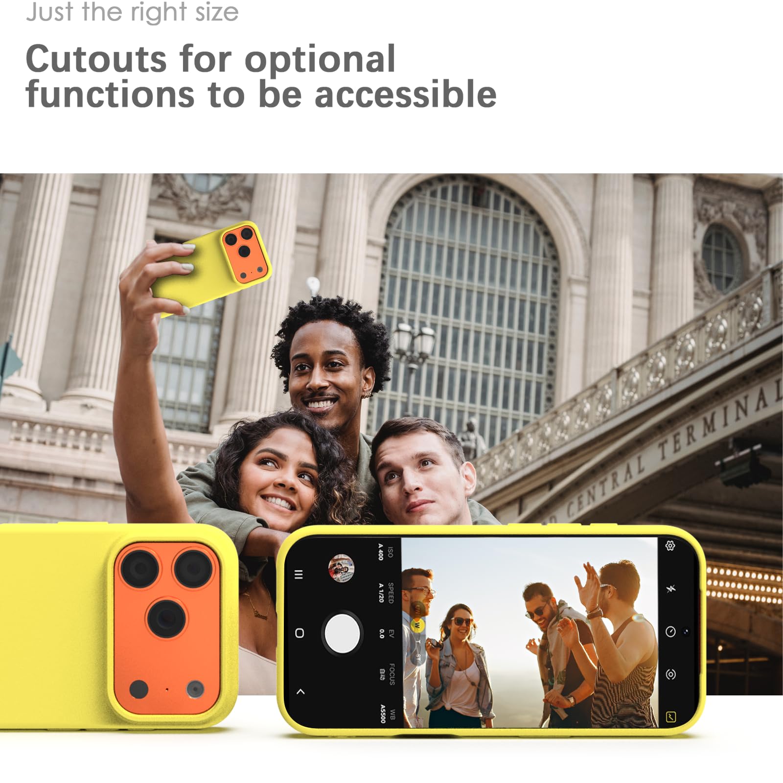 YATWIN Silicone Case for iPhone 17 Pro Max, Soft-Touch, Shockproof, DustProof, Antiskid Phone Cover for Apple iPhone 17 Pro Max - Yellow — Amazon image 6