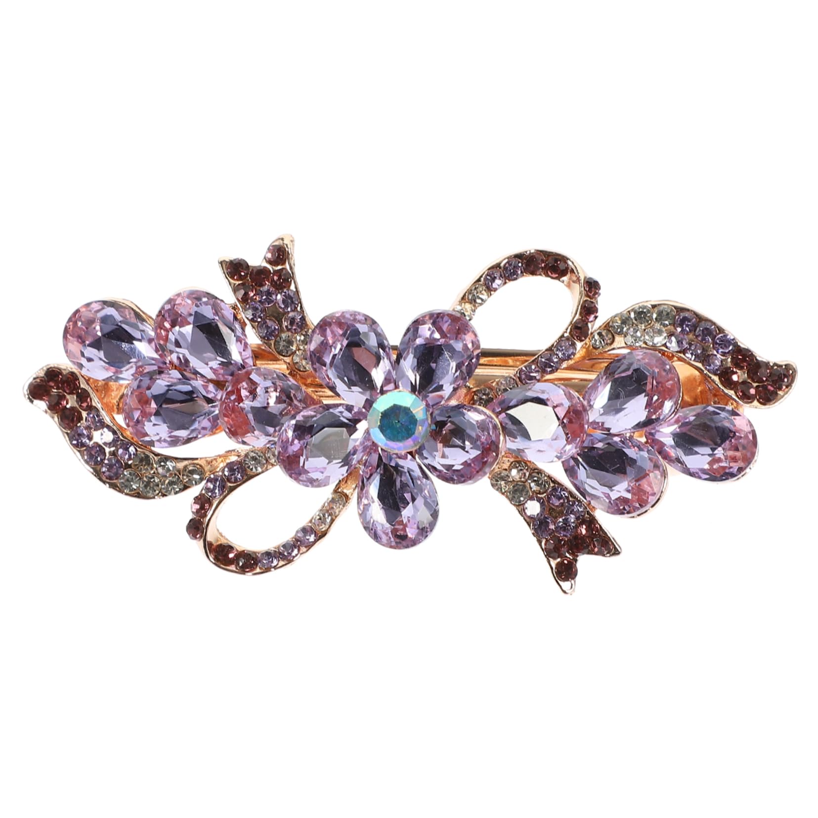 FRCOLOR 5 Piezas pinza de pelo de diamantes de imitación mini accesorios para el cabello de boda pasadores de pelo para mujeres de pelo grueso accesorios para peinar el cabello Metal