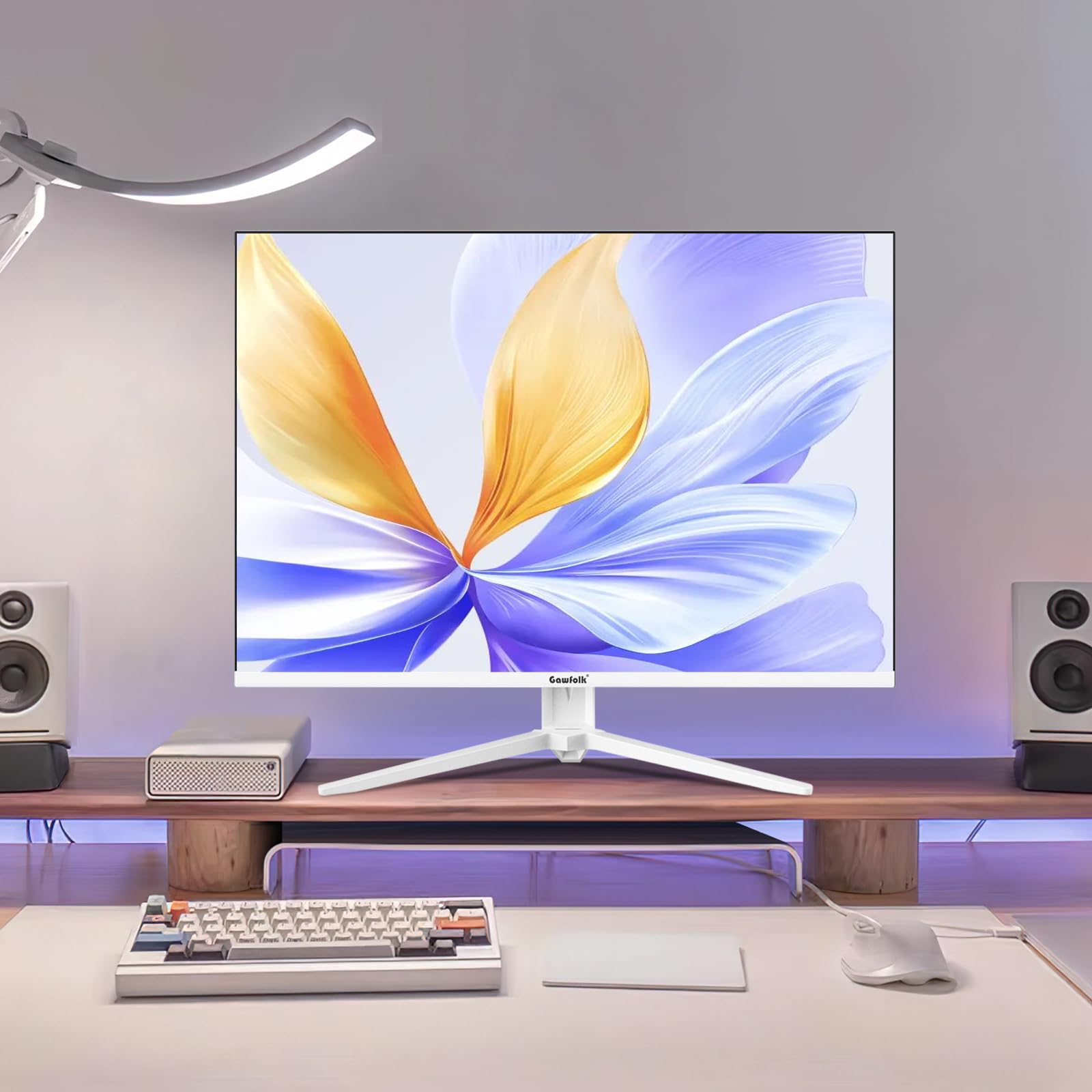 Gawfolk Écran PC UHD 4K 28 Pouces, Moniteur IPS Ultra HD (3840 × 2560 p), 3:2, 1,07 Milliard Couleurs, 128% sRGB, Haut-parleurs intégrés, Angle de Vision Large 178°, DisplayPort, HDMI, Blanc
