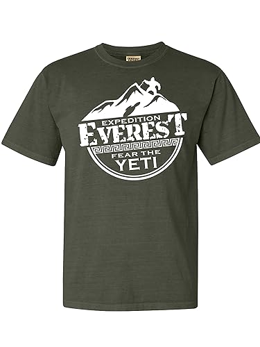 Expedition Everest Fear the Yeti Parks Vacation Comfort Color T-Shirt Wilderness Family Shirts Adult (XXL, Grape)