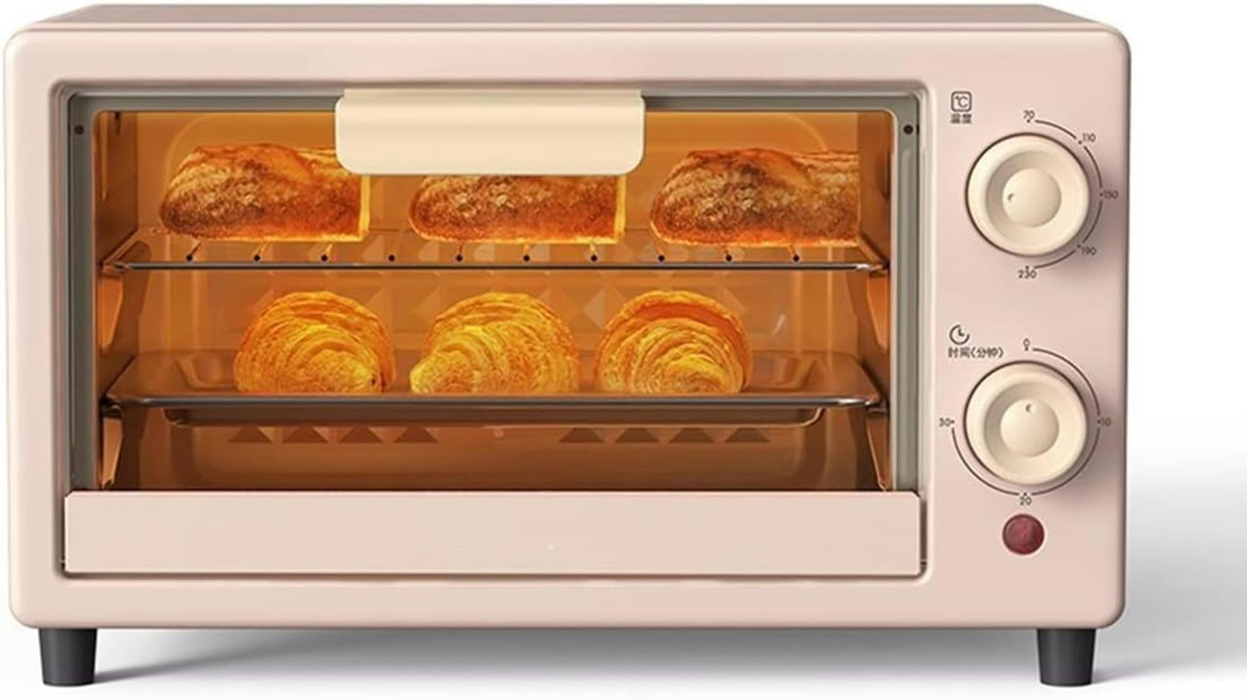 Mini Forno Elettrico Vintage, Piccolo Forno A Casa Multifunzionale, Ali di Pollo Arrosto da 10 Litri per Cucina, Macchina per La Colazione A Pizza Arrosto