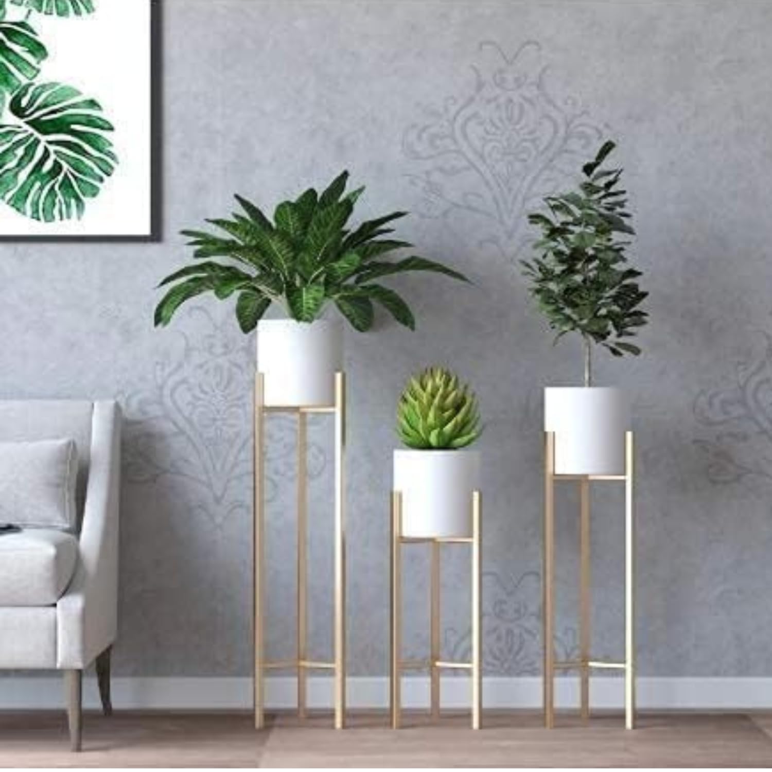 See full amazon price history chart for XTIVE DECOR™ Modern Metal Floor Flower Planter with Stands for Living Room, Bedroom, Home Decor, Display Tall Indoor Plant Stand with Planter Pot Set of 3 (White) XTIVE DECOR™ Modern Metal Floor Flower Planter with Stands for Living Room, Bedroom, Home Decor, Display Tall Indoor Plant Stand with Planter Pot Set of 3 (White) (B0CRVLFQ6H) Amazon Price History, Amazon Price Tracker