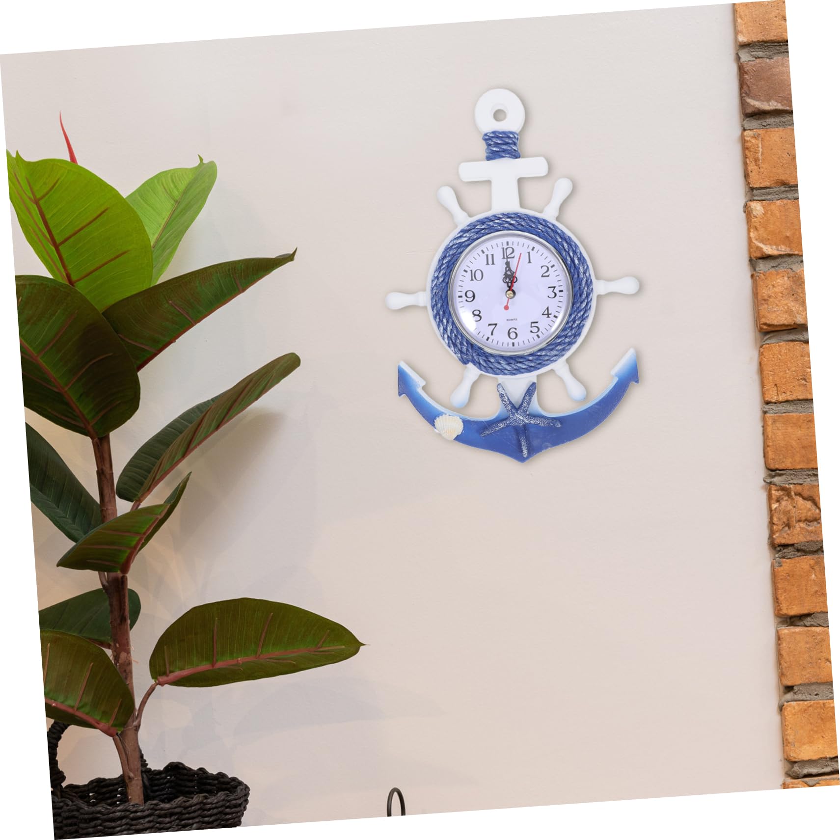 Veemoon Orologio da Parete Stile Mare Ancora Nave Decorativo