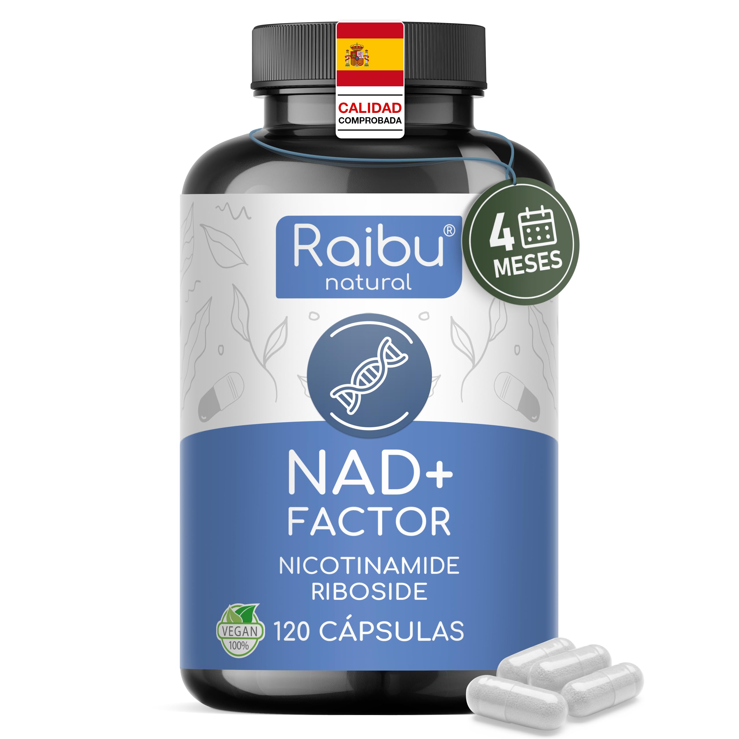 RAIBU 100% Pure NAD+: Suplemento de 4 Meses | Análisis 2024